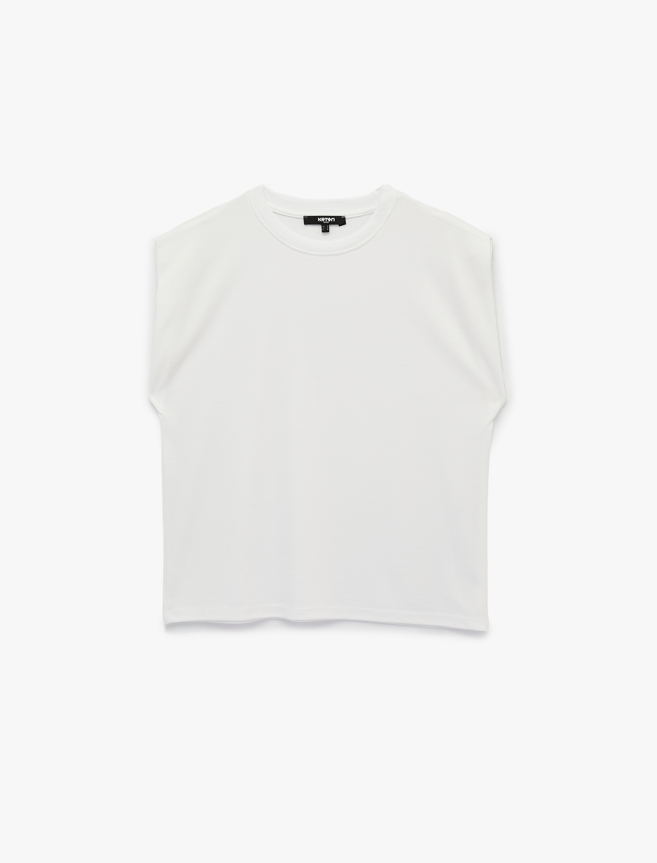   Basic Modal Karışımlı Kolsuz Bisiklet Yaka Spor Tişört