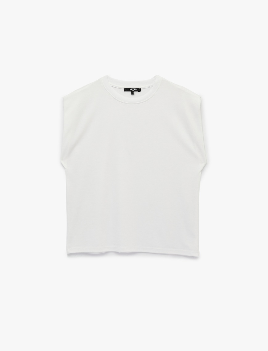 Koton Kadın Basic Modal Karışımlı Kolsuz Bisiklet Yaka Spor T-Shirt