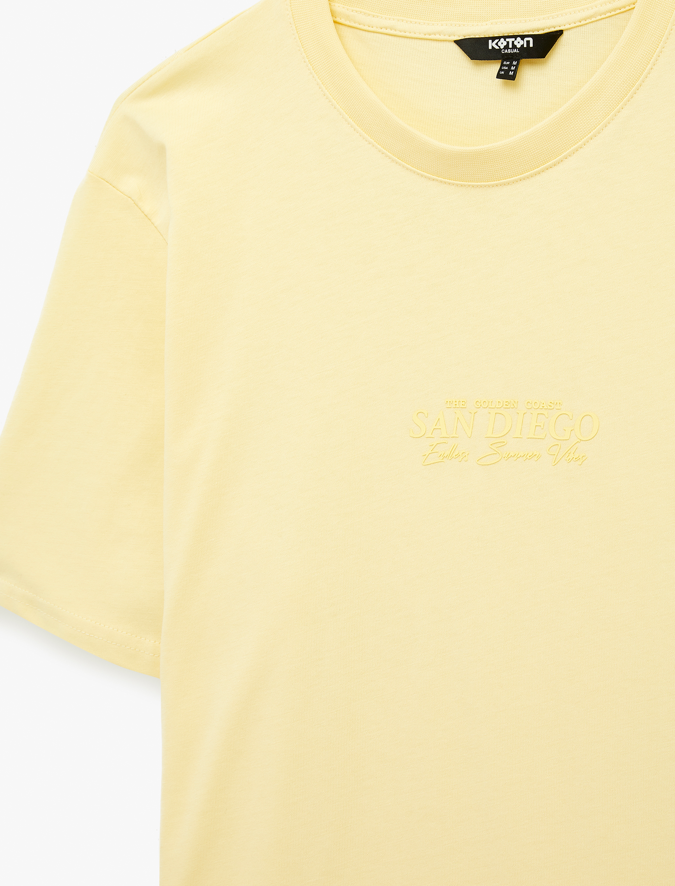   Regular Fit Kısa Kollu Pamuklu Bisiklet Yaka Baskılı Tişört