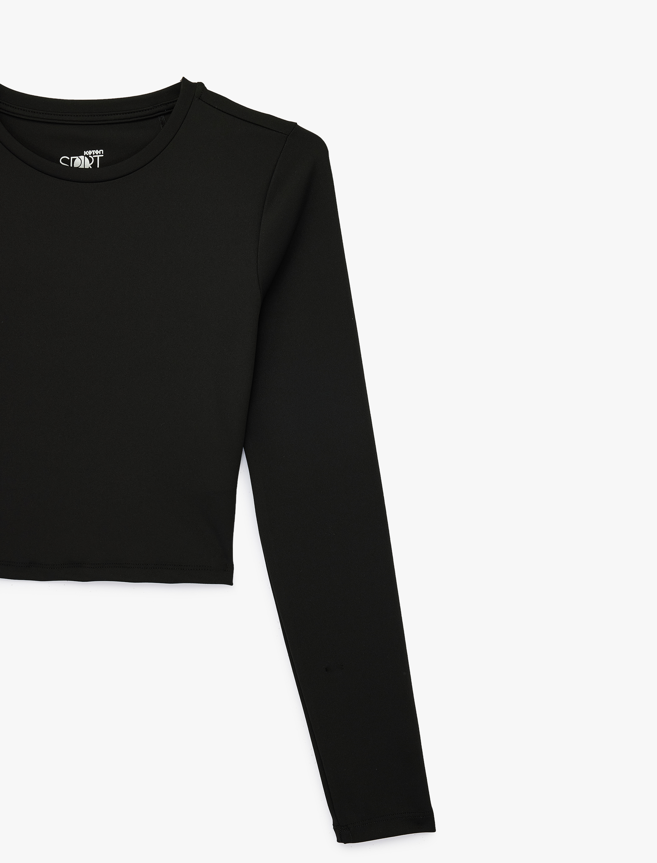   Uzun Kollu Bisiklet Yaka Slim Fit Spor Tişört