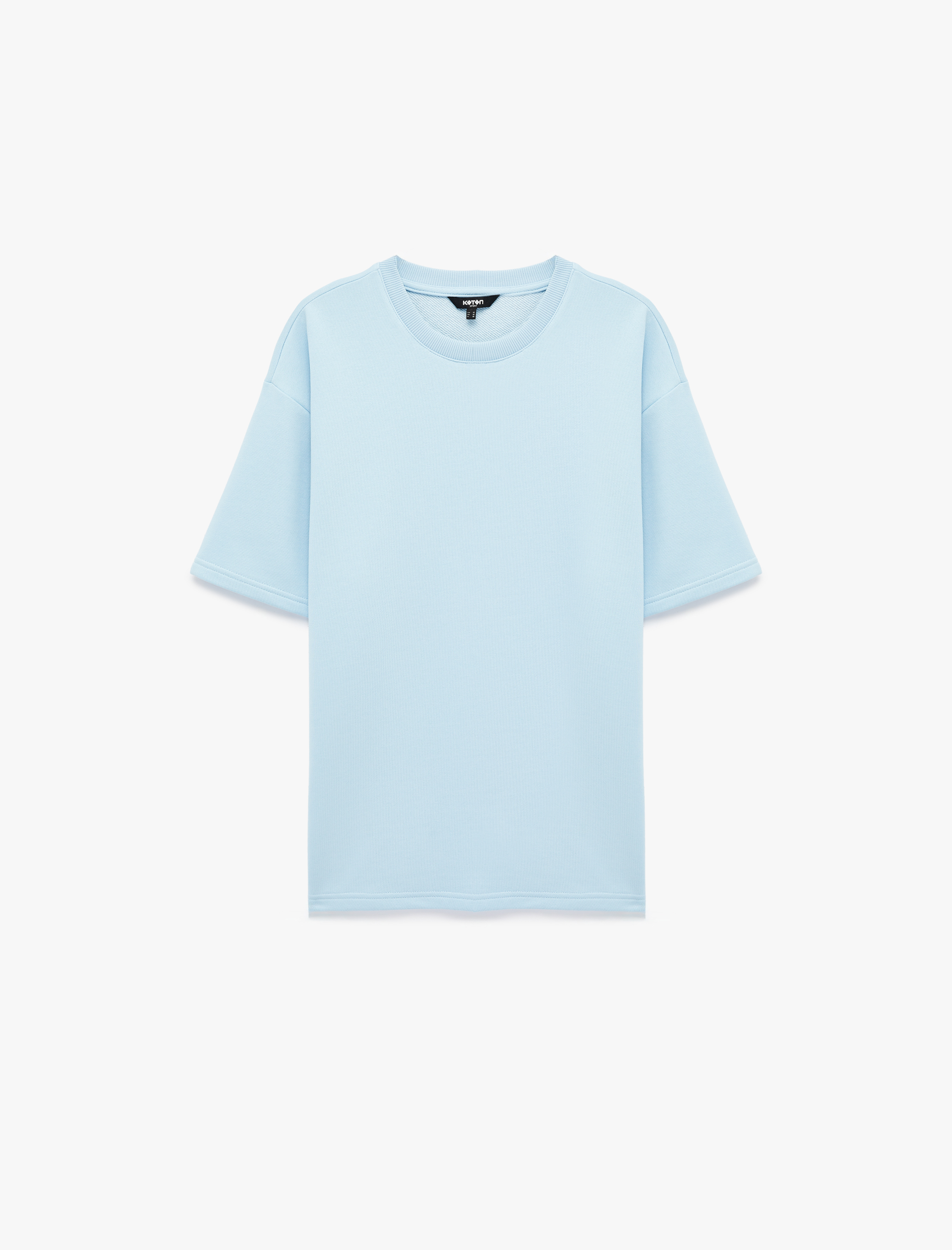   Rahat Kalıp Kısa Kollu Bisiklet Yaka Basic Spor Tişört