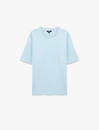 Rahat Kalıp Kısa Kollu Bisiklet Yaka Basic Spor Tişört