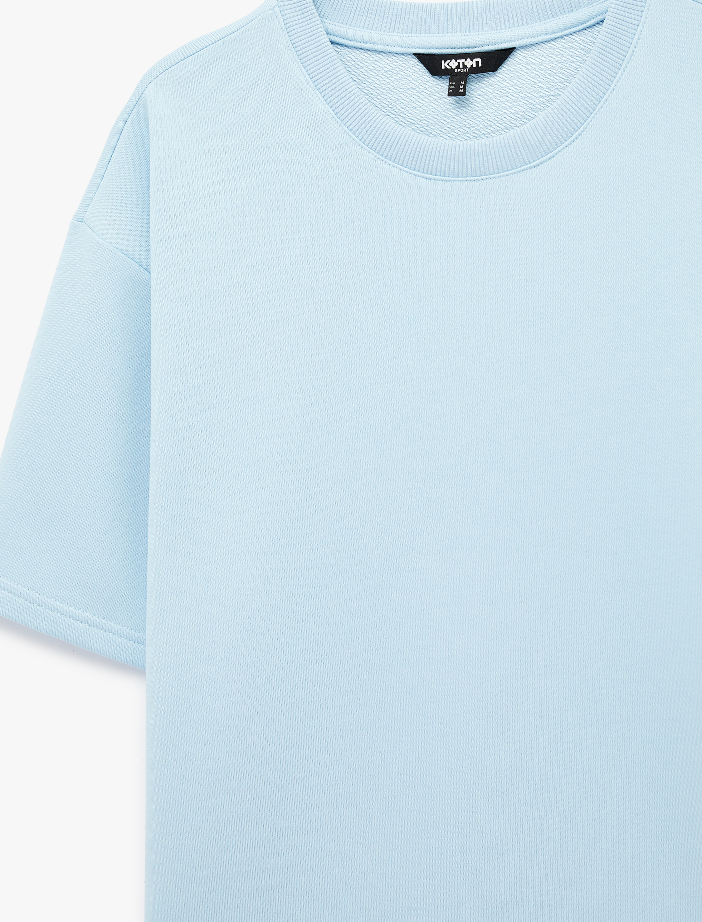   Rahat Kalıp Kısa Kollu Bisiklet Yaka Basic Spor Tişört