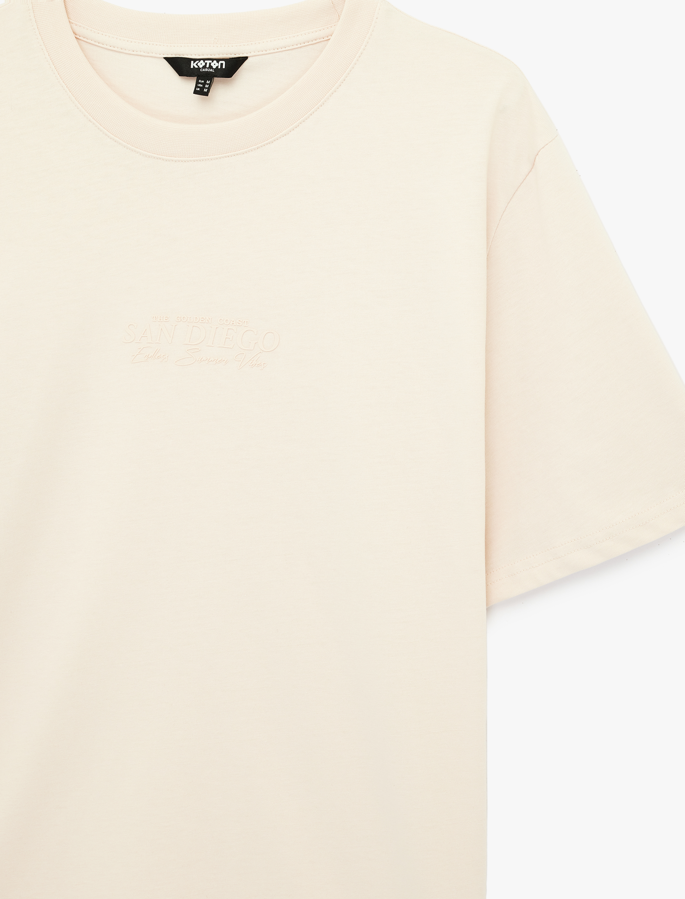   Regular Fit Kısa Kollu Pamuklu Bisiklet Yaka Baskılı Tişört