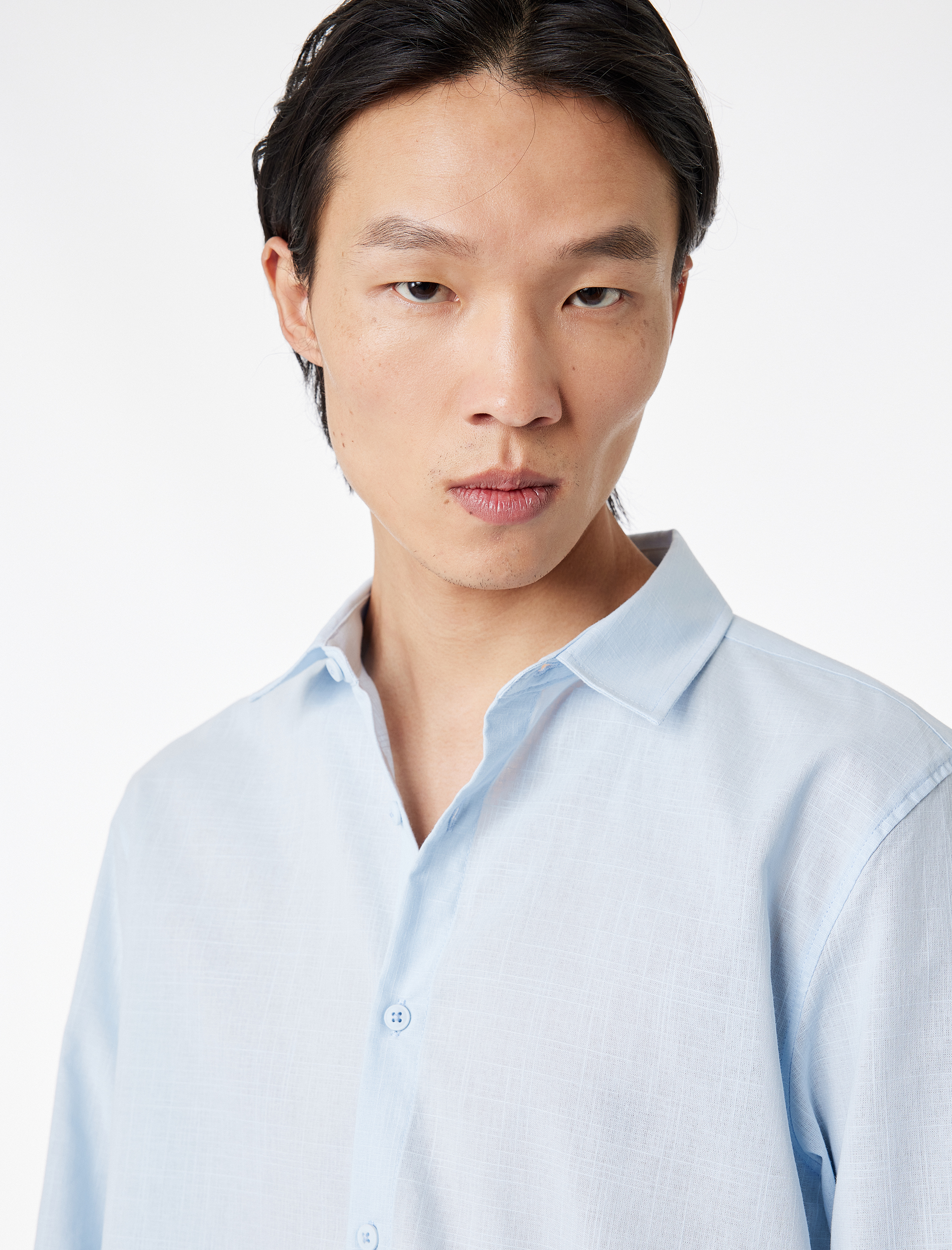   Regular Fit Klasik Yaka Pamuklu Uzun Kollu Gömlek