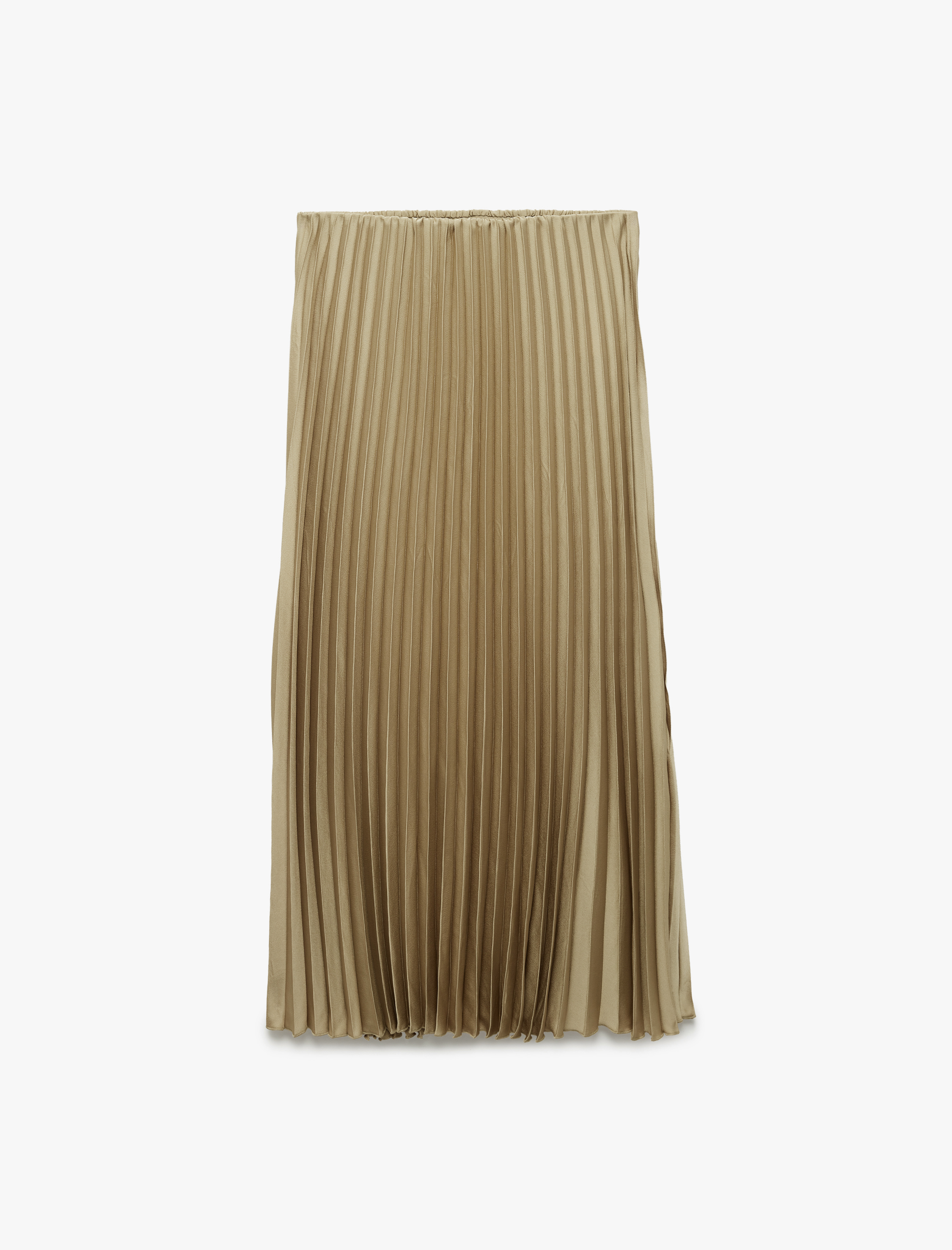   Normal Bel Midi Pileli Saten Etek