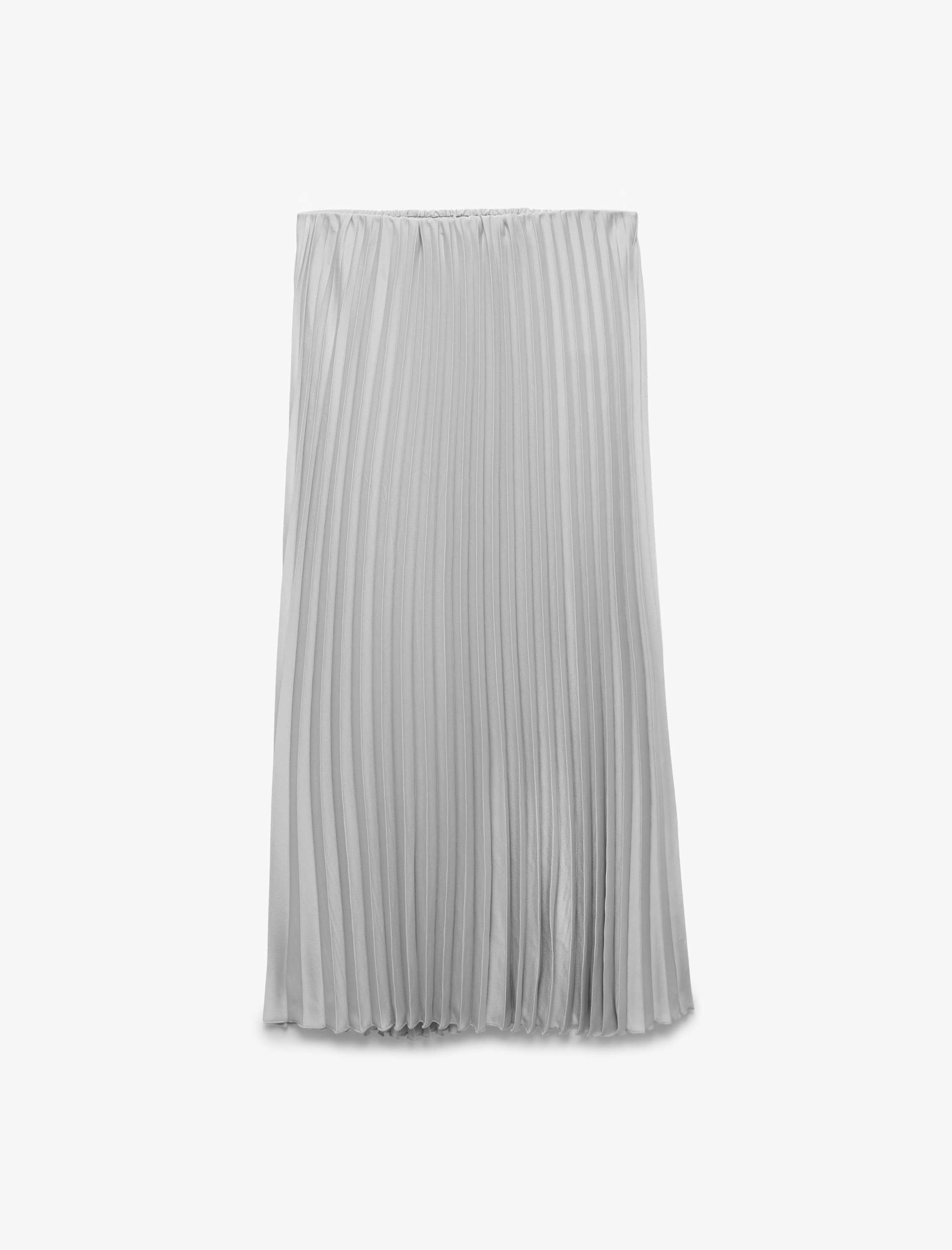   Normal Bel Midi Pileli Saten Etek