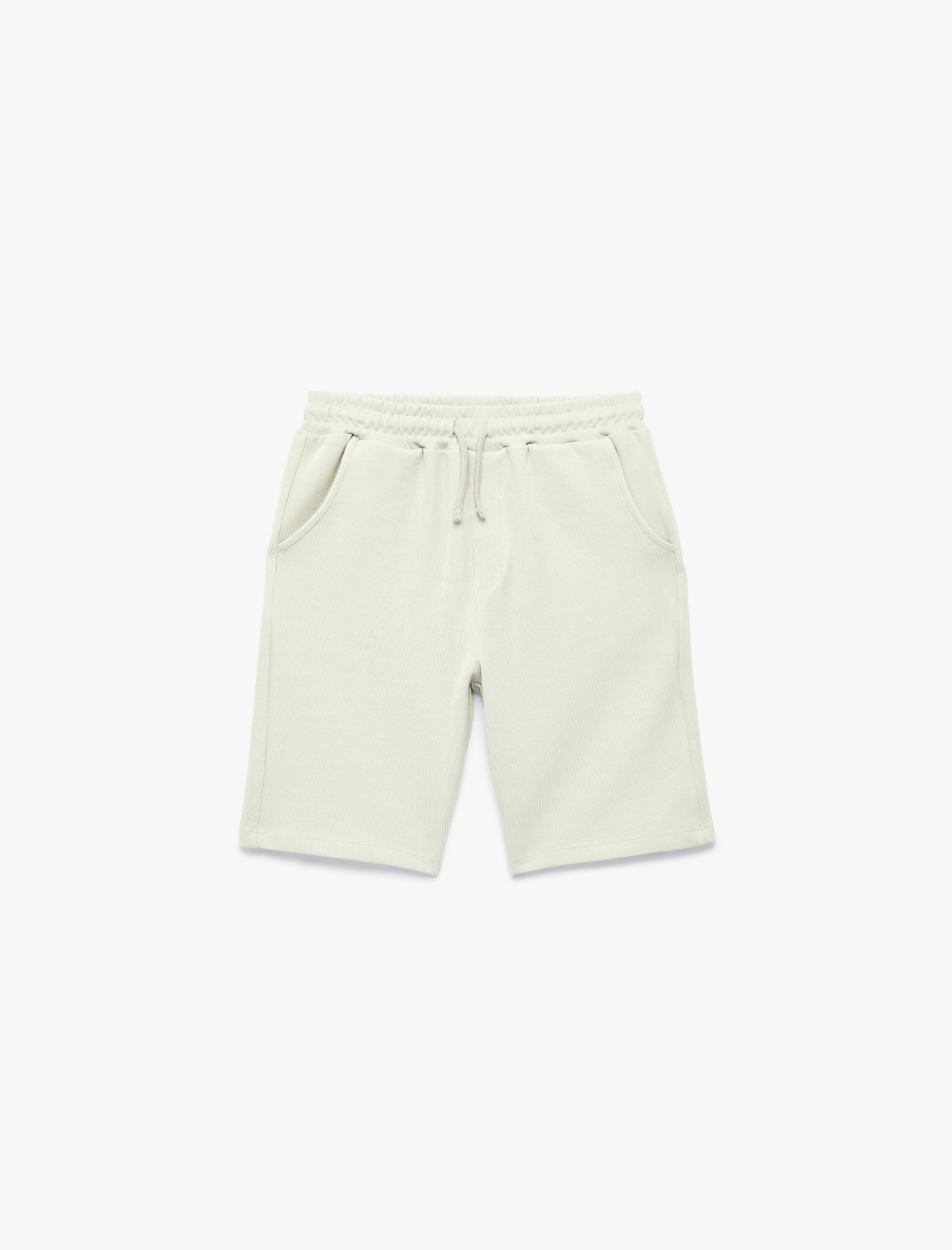  Erkek Çocuk Pamuklu Ce Detaylı Beli Bağcıklı Basic Şort
