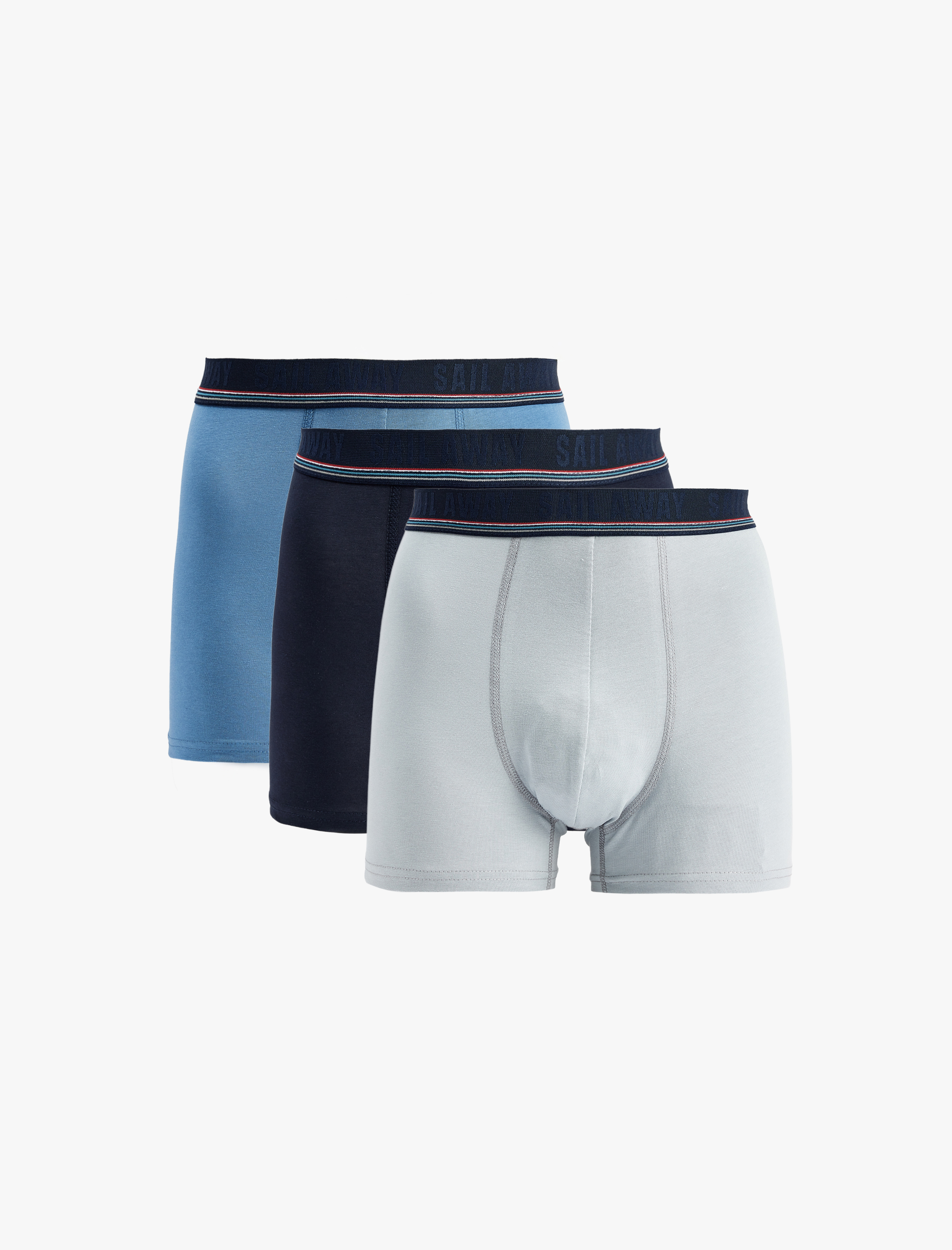   Çok Renkli Pamuklu 3'lü Boxer Seti