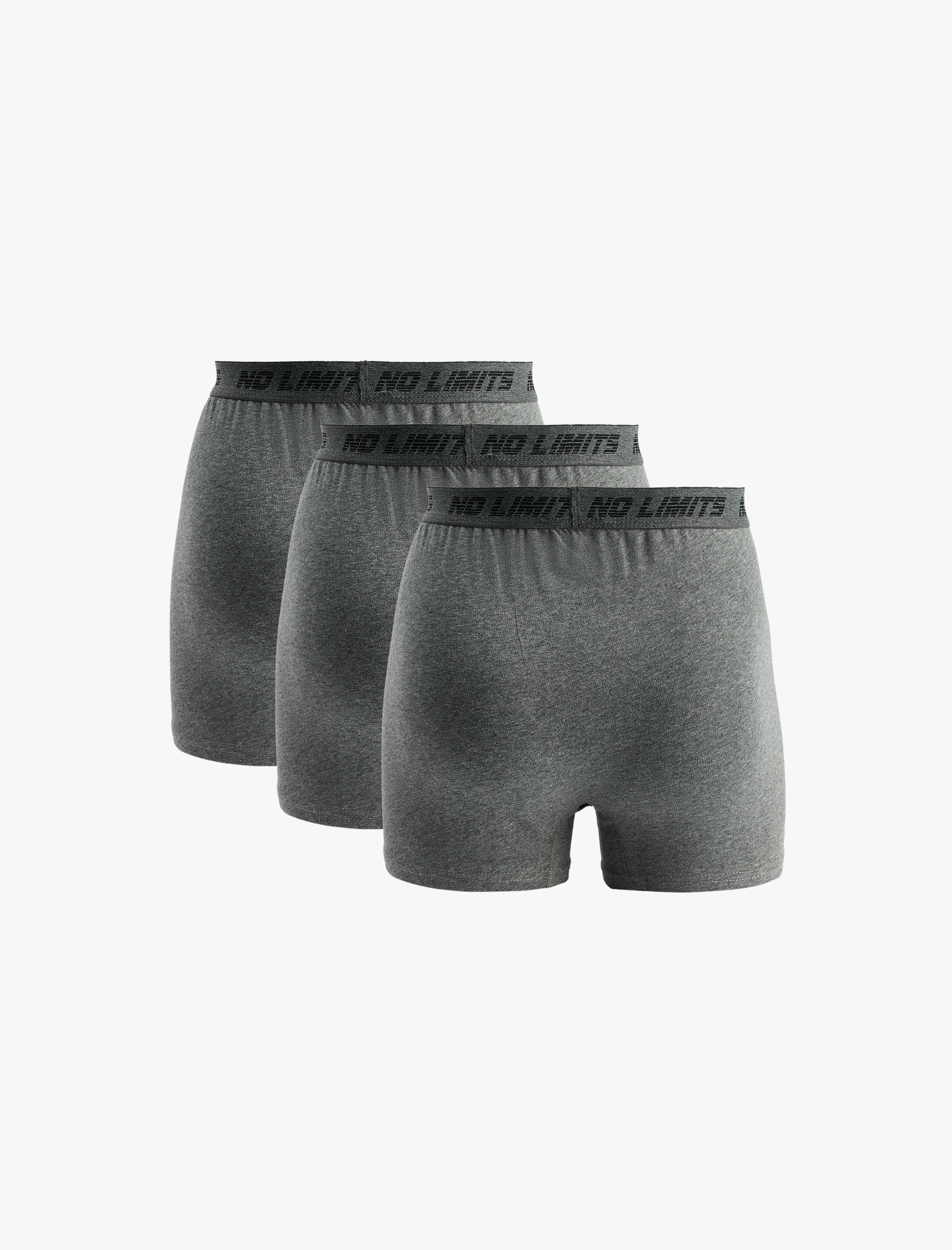   Baskılı Bel Detaylı Pamuklu Basic 3'lü Boxer Seti