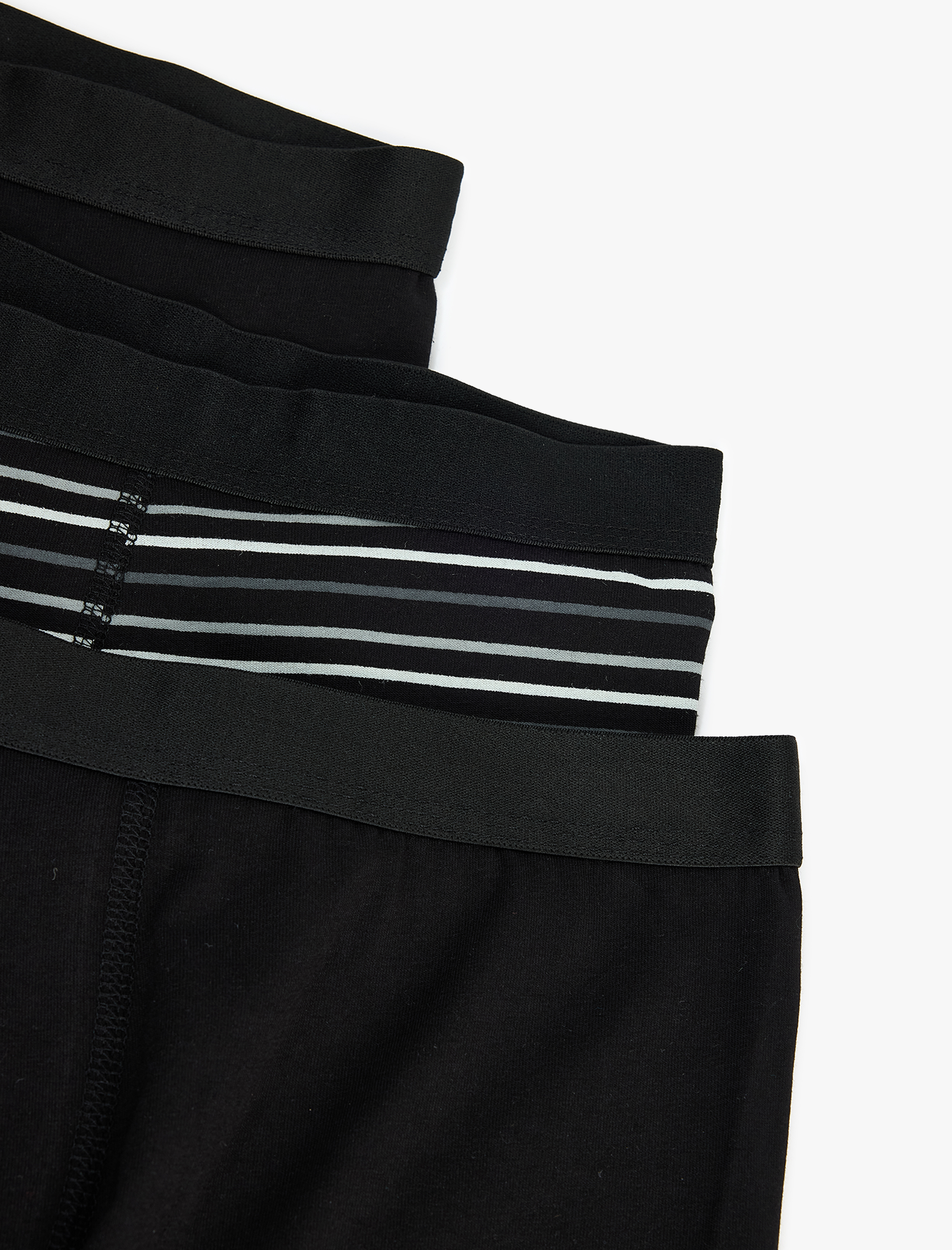   Regular Fit Çizgili Pamuklu 3'lü Boxer Seti