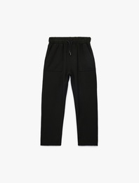 Beli Lastikli Viskon Karışımlı Basic Jogger Pantolon