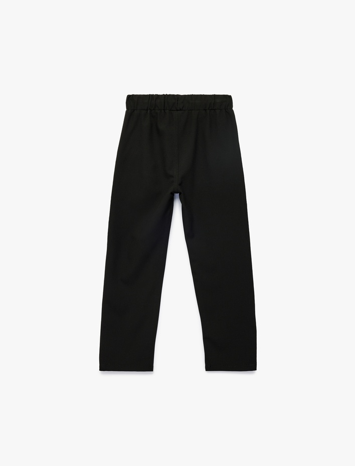Erkek Çocuk Beli Lastikli Viskon Karışımlı Basic Jogger Pantolon