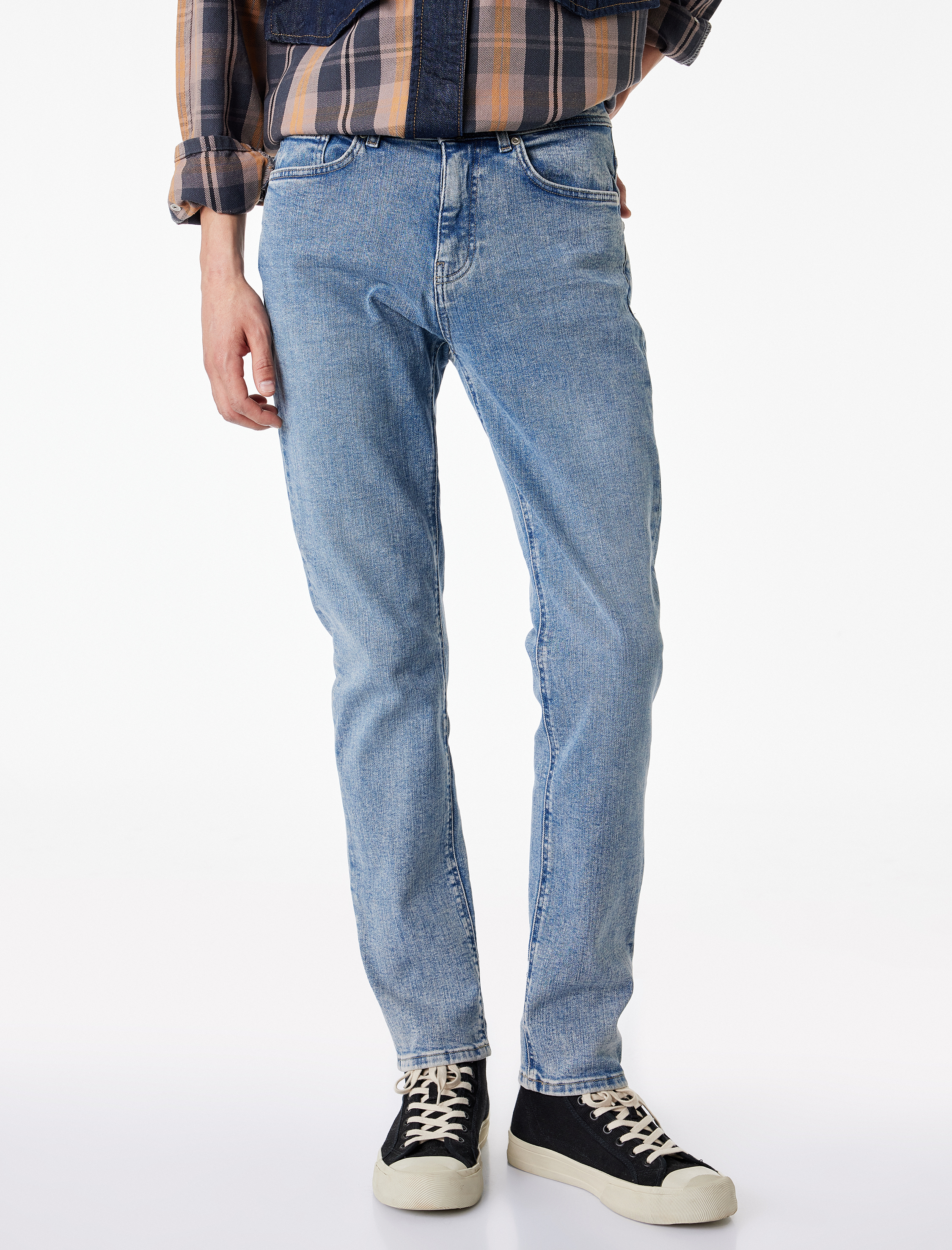   Pamuklu Normal Bel Slim Fit Jean Pantolon - Brad Jean
