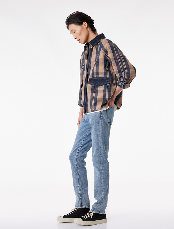  Pamuklu Normal Bel Slim Fit Jean Pantolon - Brad Jean