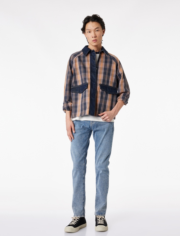  Pamuklu Normal Bel Slim Fit Jean Pantolon - Brad Jean