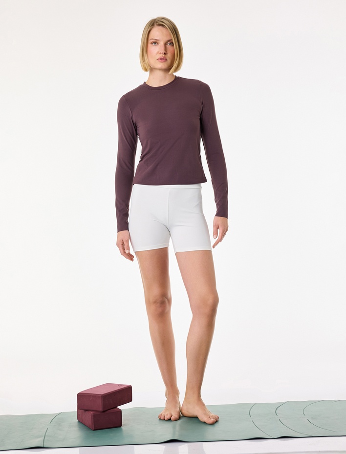  Bisiklet Yaka Uzun Kollu Slim Fit Spor Tişört