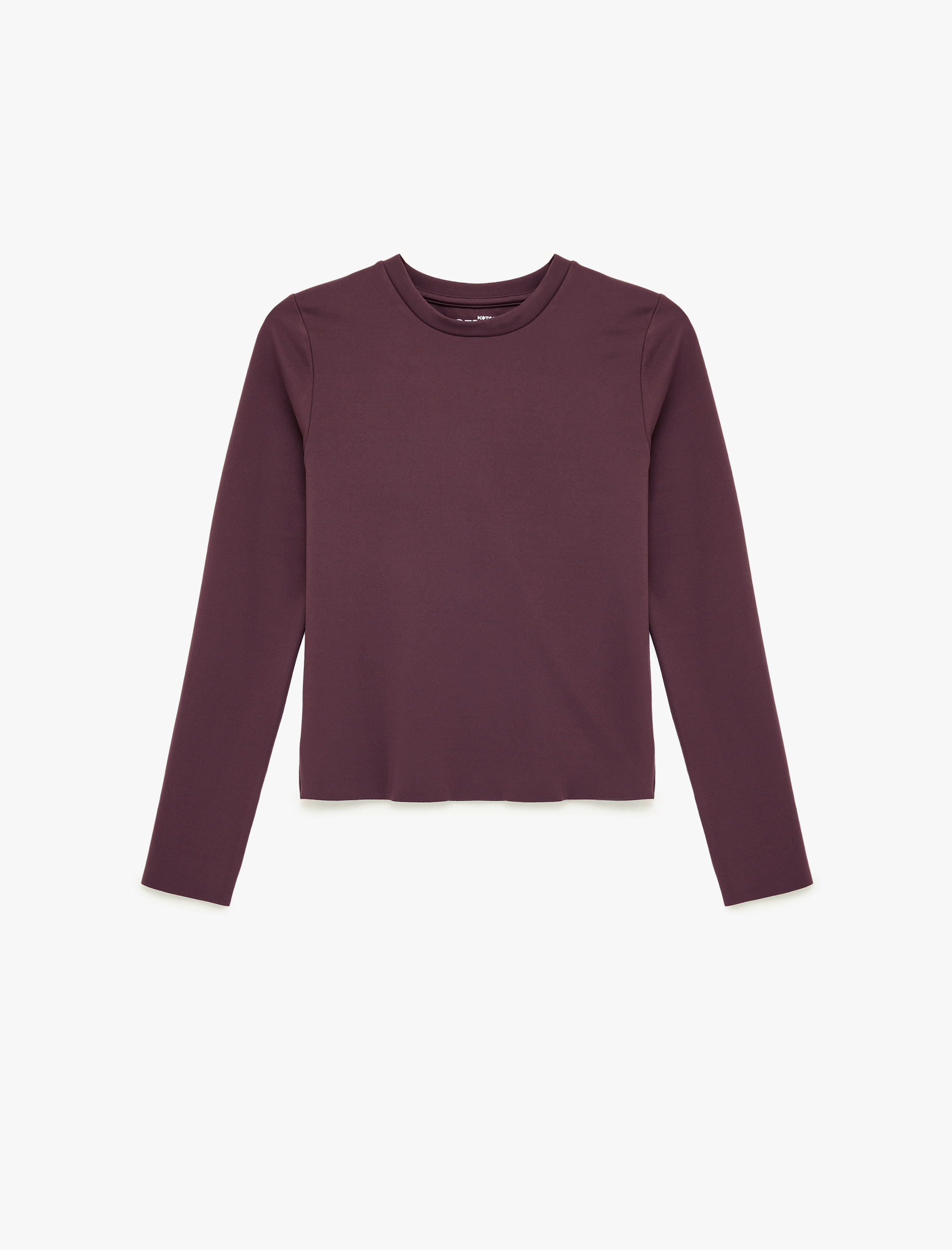   Bisiklet Yaka Uzun Kollu Slim Fit Spor Tişört