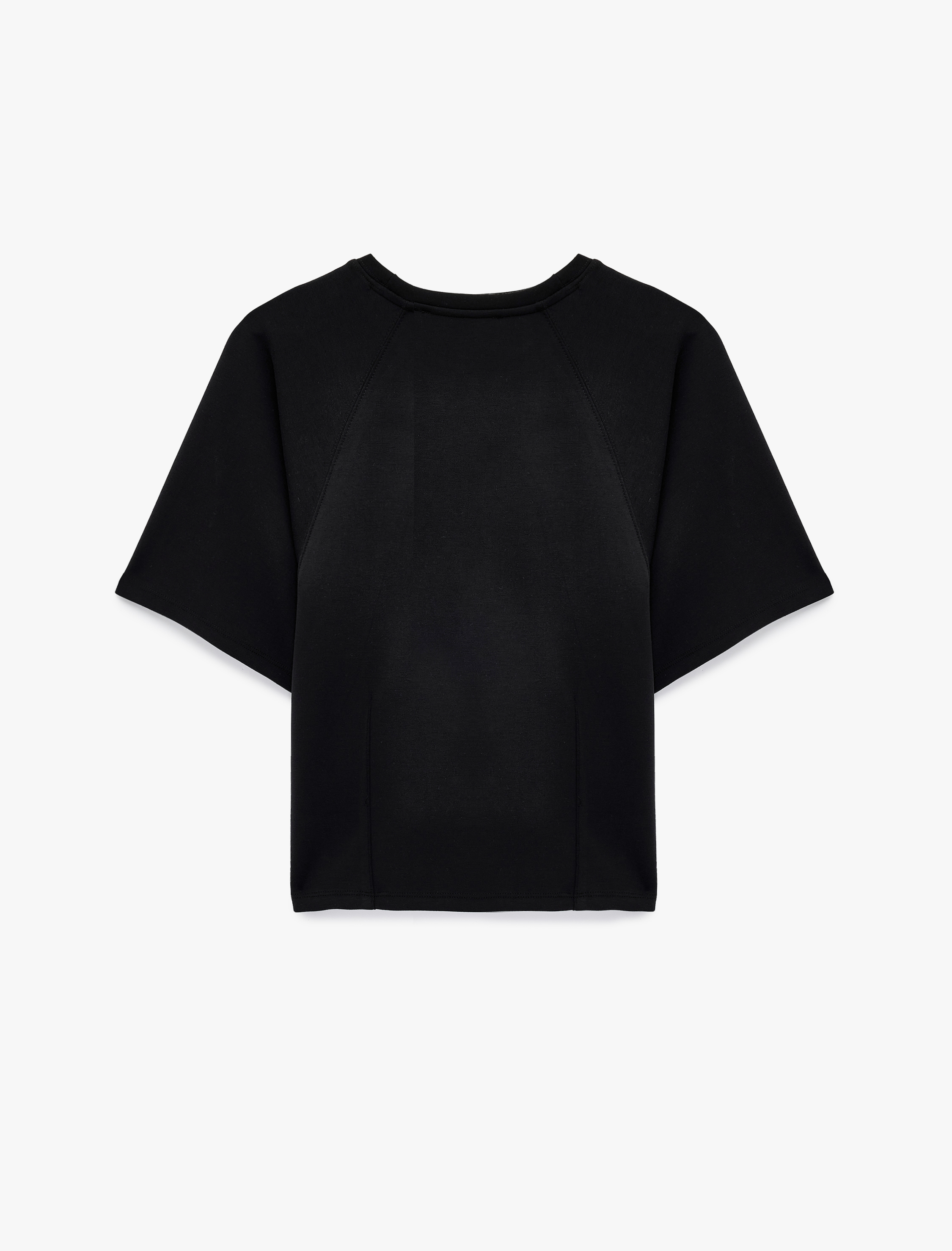   Kısa Yarasa Kollu Bisiklet Yaka Tişört