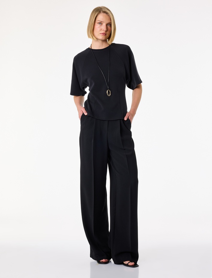  Kısa Yarasa Kollu Bisiklet Yaka Tişört