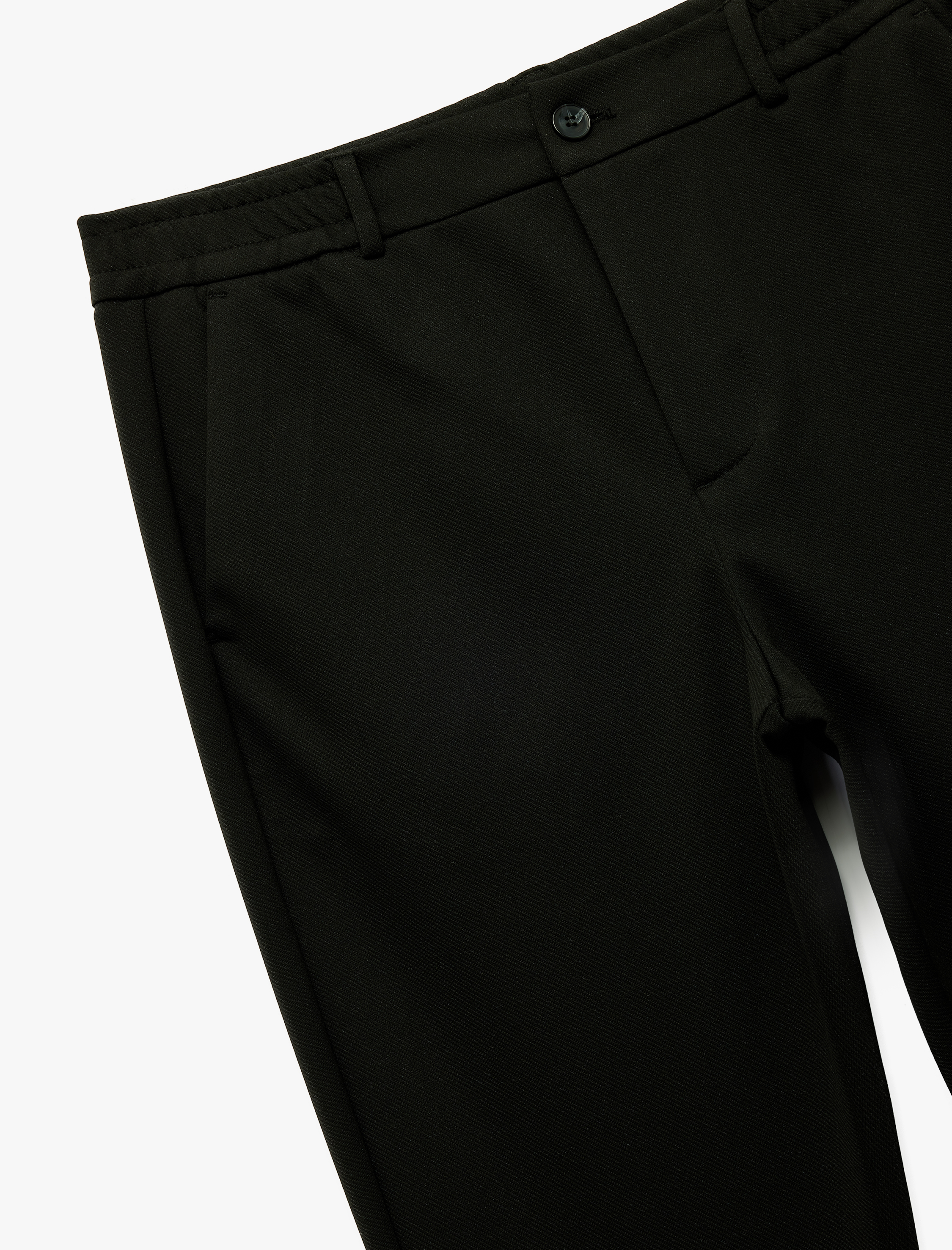   Slim Fit Viskon Karışımlı Cepli Düğmeli Chino Pantolon