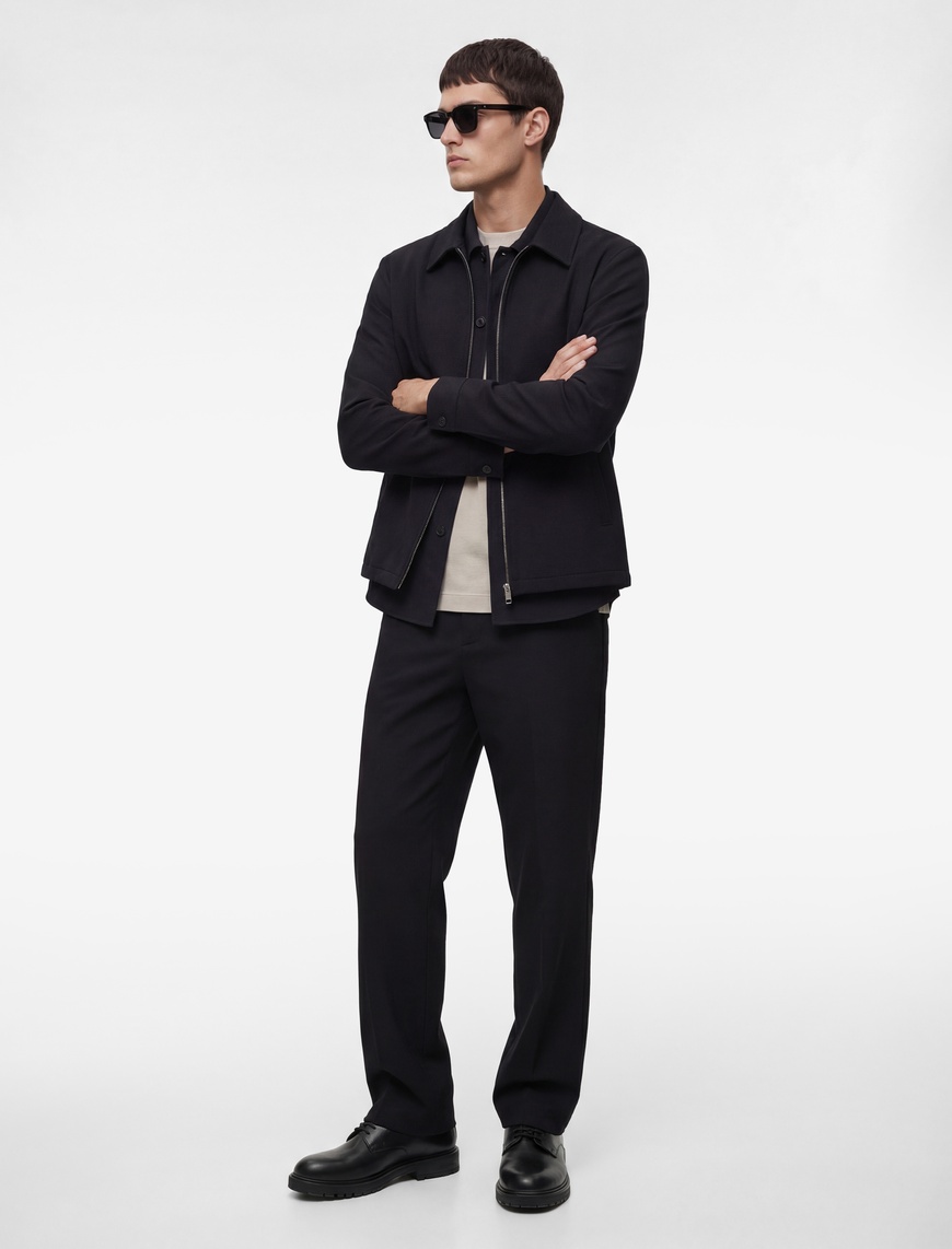 Koton Erkek Slim Fit Viskon Karışımlı Cepli Düğmeli Chino Pantolon