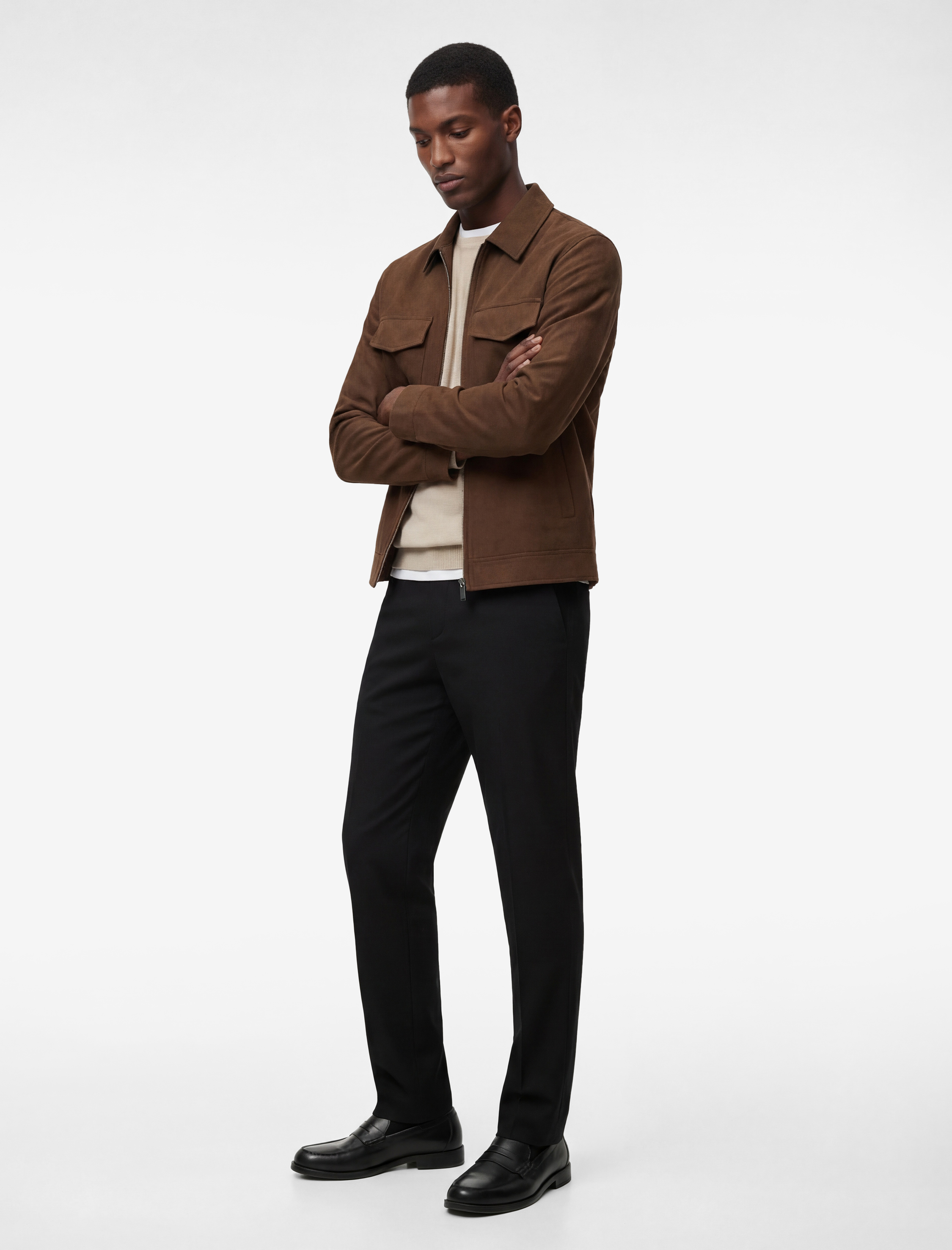 Rahat Kalıp Viskon Karışımlı Cepli Klasik Kumaş Pantolon