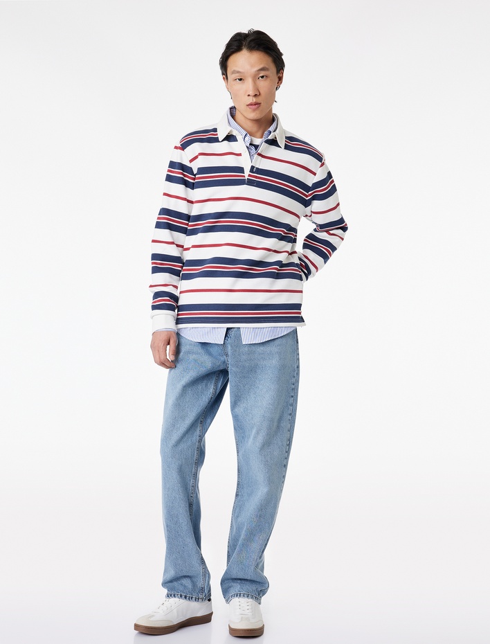  Normal Bel Düz Paça Pamuklu Vintage Straight Fit Jean Pantolon