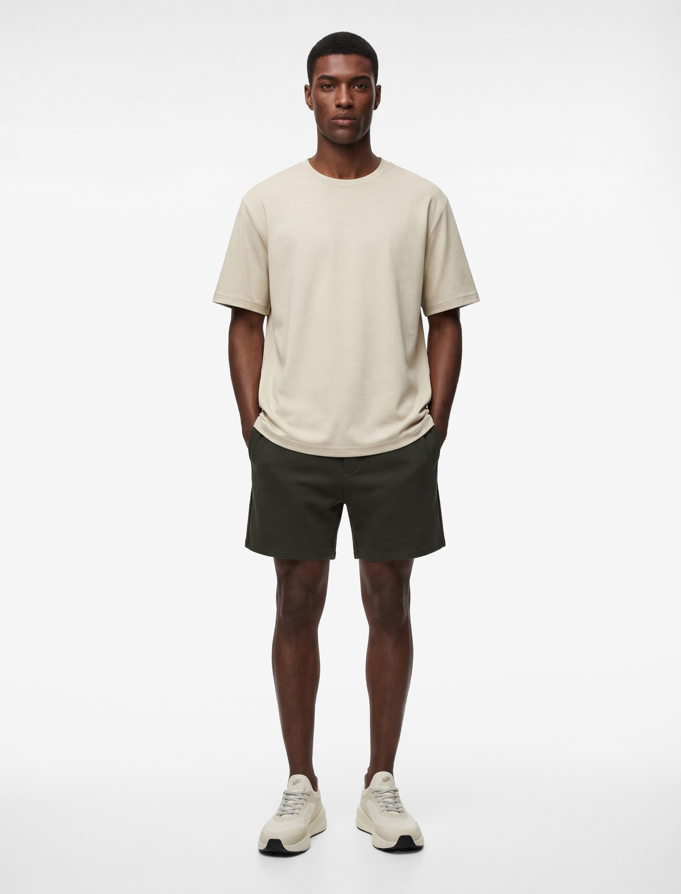   Regular Fit Kısa Kollu Bisiklet Yaka Basic Viskon Spor Tişört