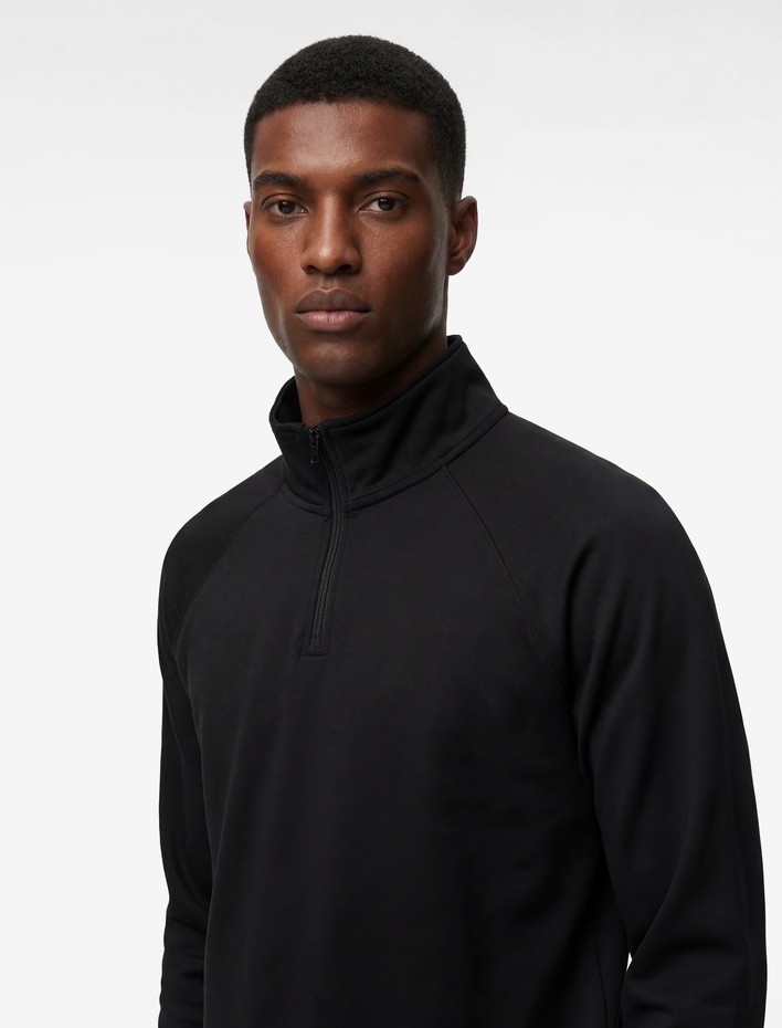  Dik Yaka Yarım Fermuarlı Uzun Kollu Spor Tişört