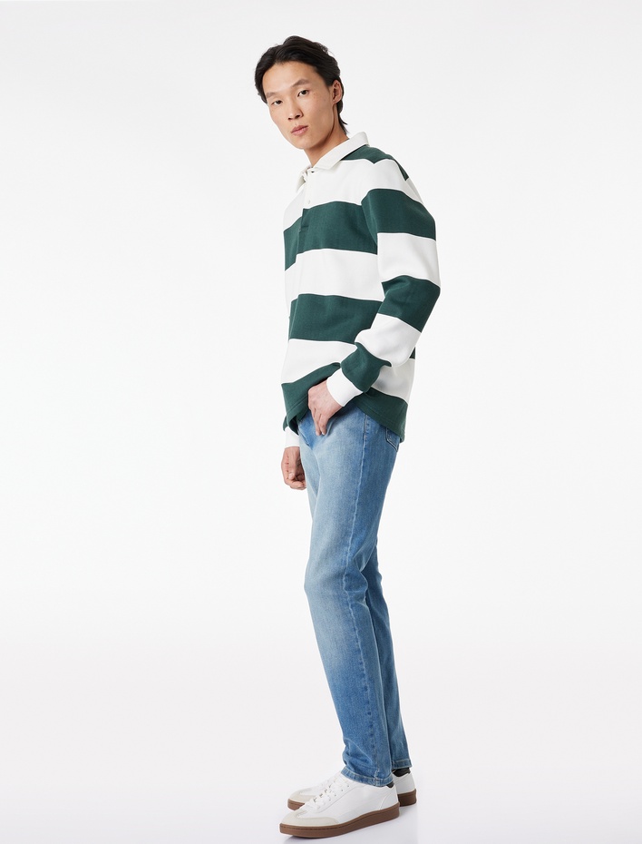  Normal Bel Cepli Slim Fit Jean Pantolon - Brad Jean