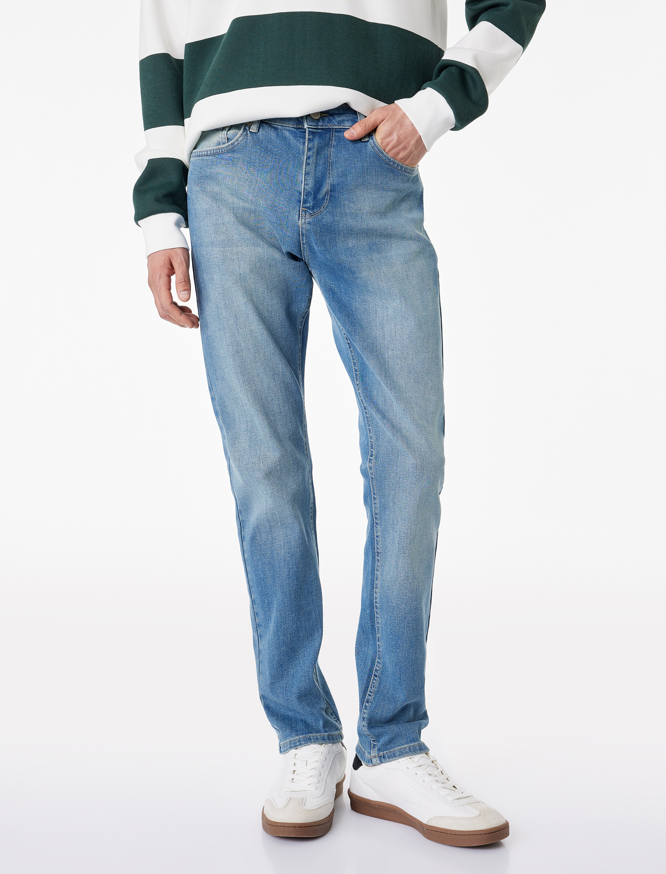   Normal Bel Cepli Slim Fit Jean Pantolon - Brad Jean