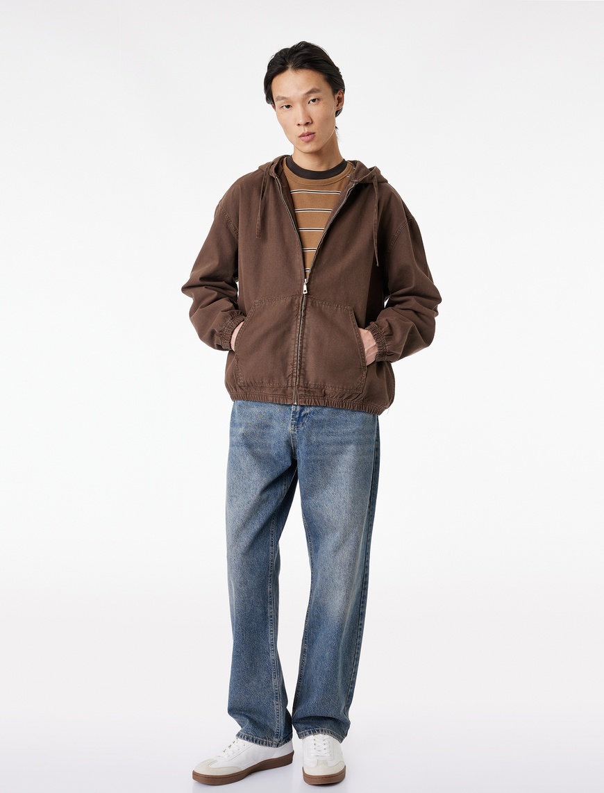 Koton Erkek Normal Bel Vintage Straight Fit Jean Pantolon
