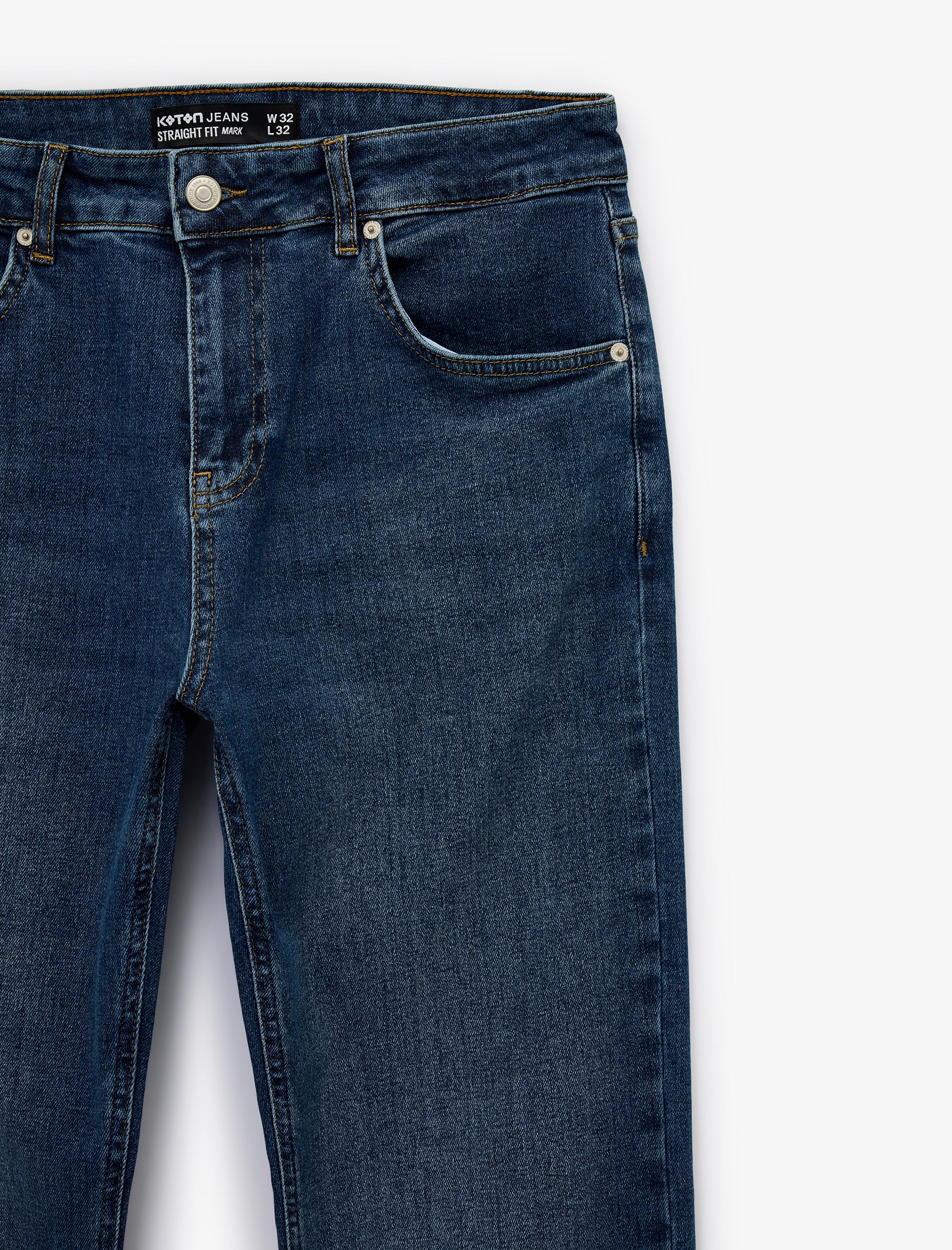   Pamuklu Normal Bel Straight Fit Jean Pantolon - Mark Jean