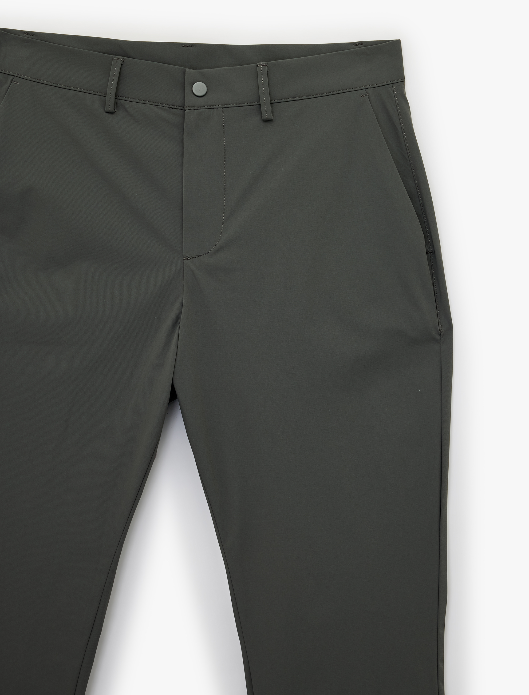   Normal Bel Cepli Düğmeli Slim Fit Non Iron Esnek Kumaş Pantolon