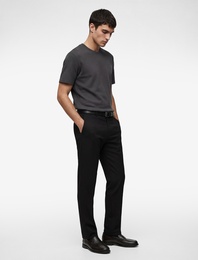 Bisiklet Yaka Viskon Karışımlı Kısa Kollu Basic Slim Fit Tişört