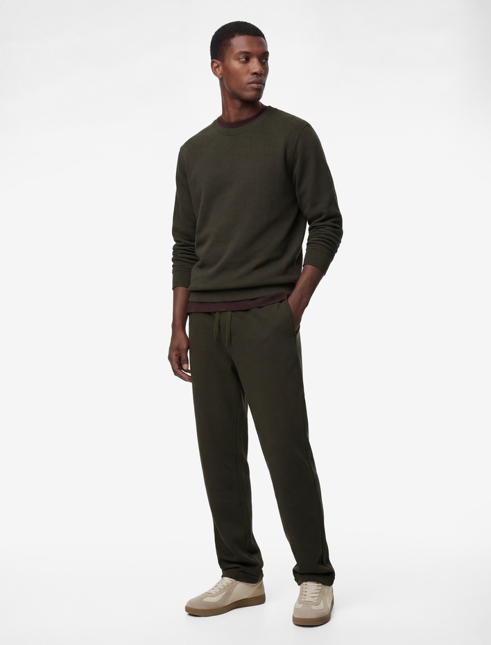  Straight Fit Cepli Duble Paça Beli Bağcıklı Pantolon