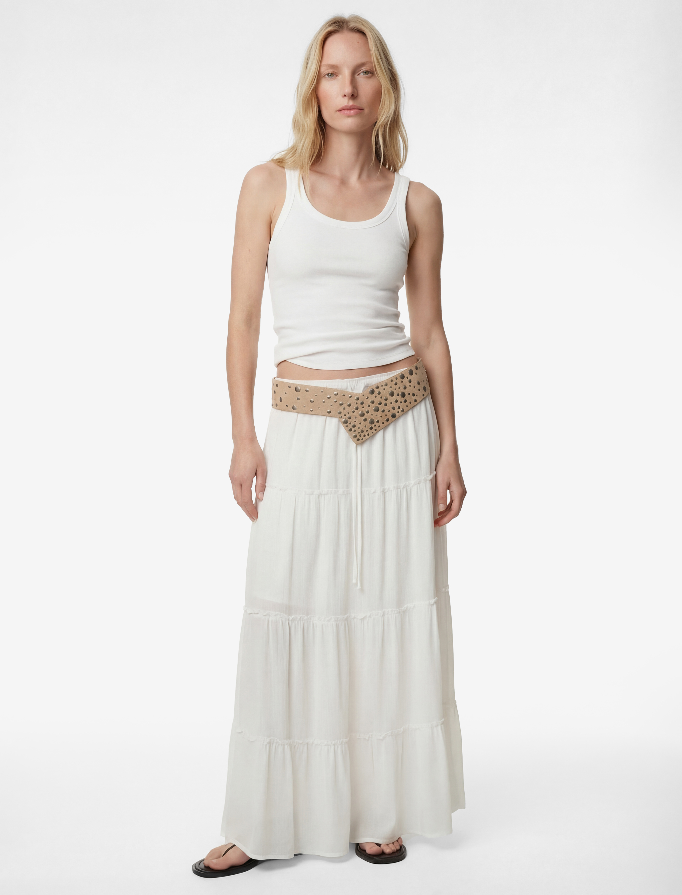   Rahat Kalıp Katlı Çan Kesim Midi Kloş Etek