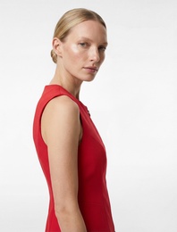 Bisiklet Yaka Kolsuz Fermuarlı Viskon Karışımlı Yelek