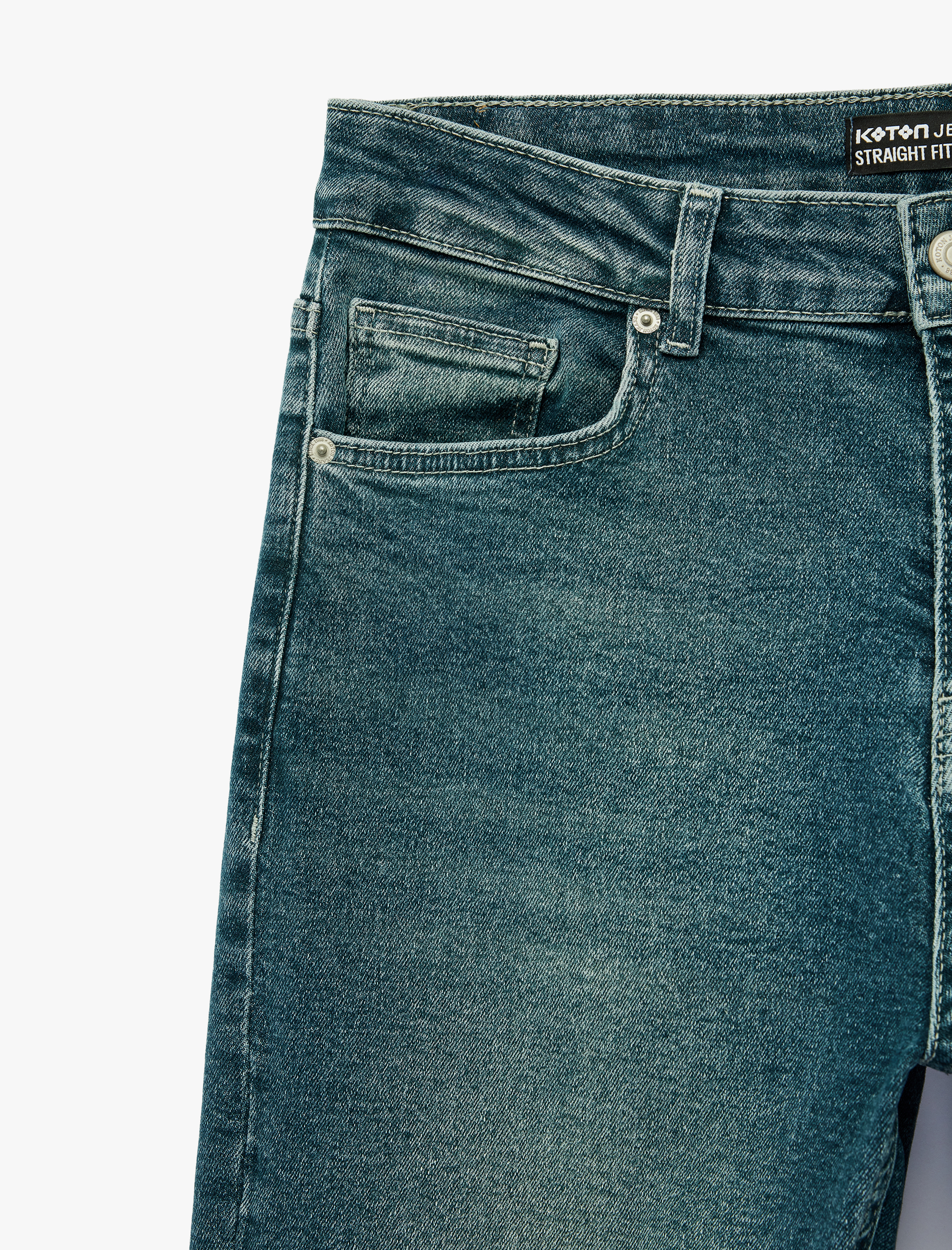   Pamuklu Normal Bel Straight Fit Jean Pantolon - Mark Jean