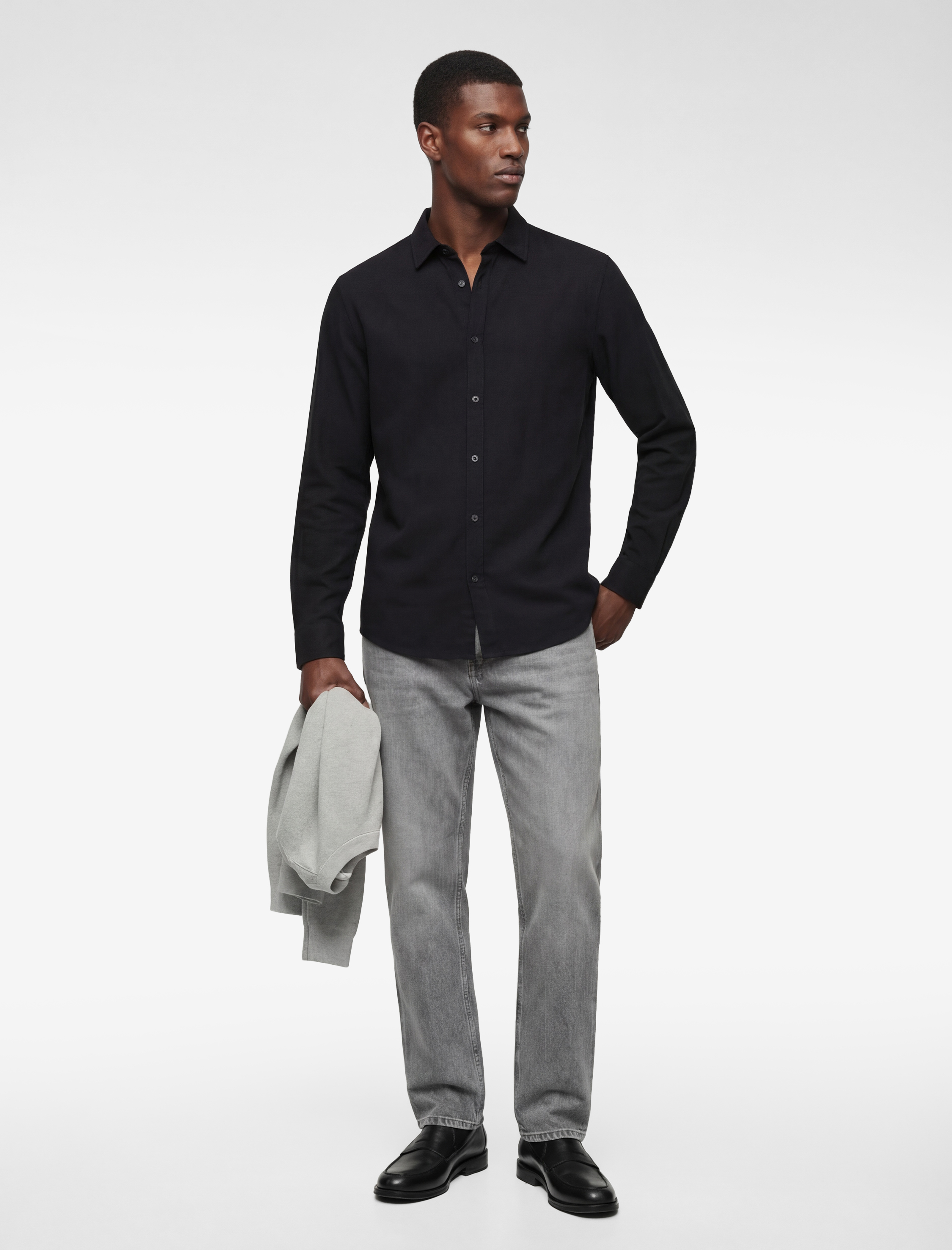   Pamuklu Uzun Kollu Klasik Yaka Slim Fit Gömlek