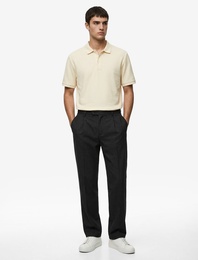 Regular Fit Kısa Kollu Düğmeli Polo Yaka Tişört