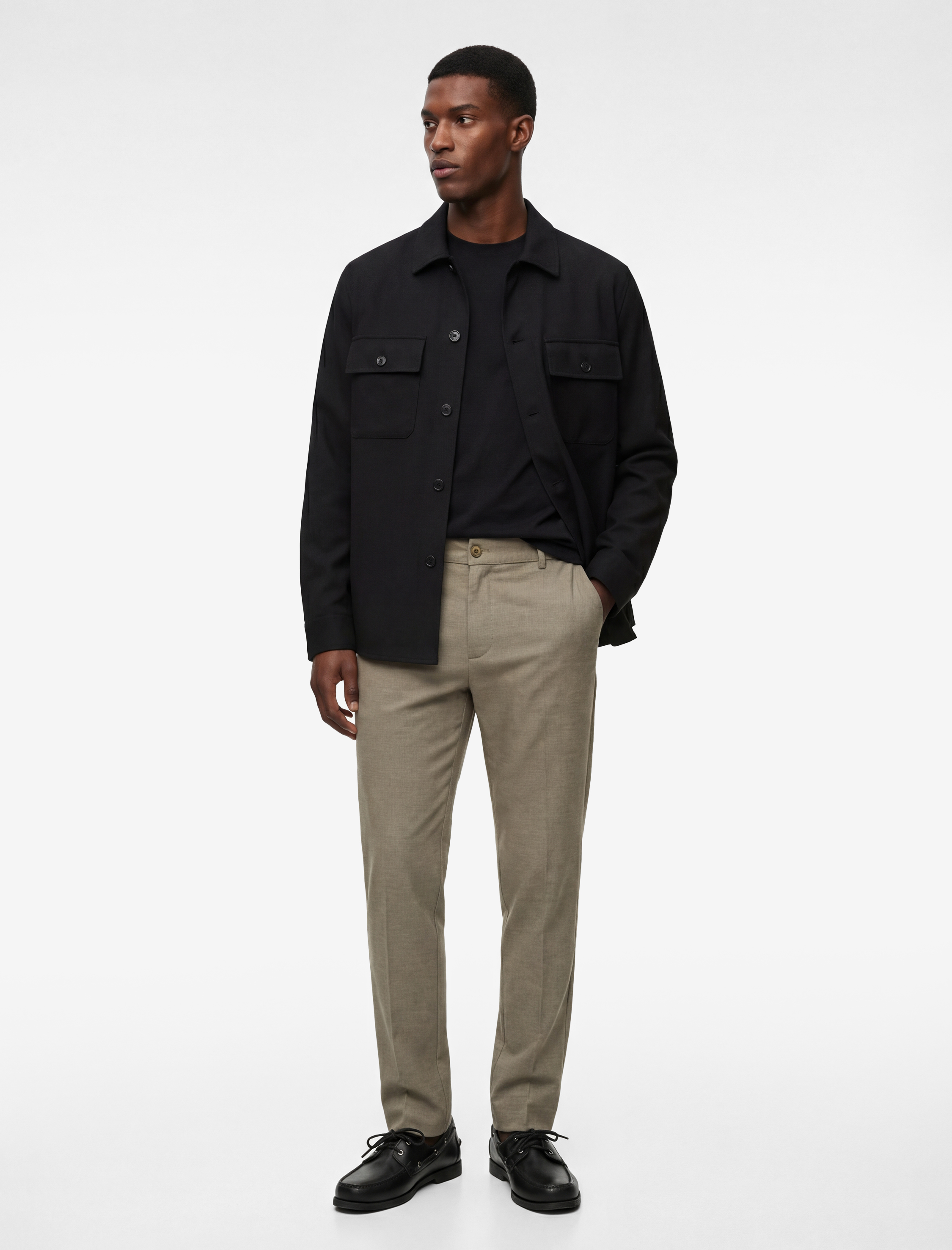 Cepli Viskon Karışımlı Düğmeli Slim Fit Kumaş Pantolon - Görsel 2