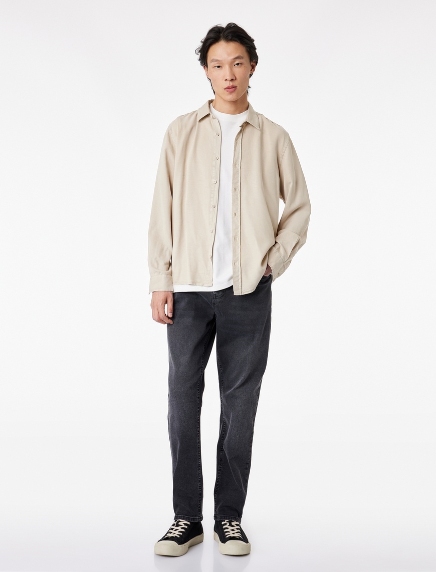 Koton Erkek Regular Fit Pamuklu Normal Bel Tapered Jean Pantolon – Joe Jean