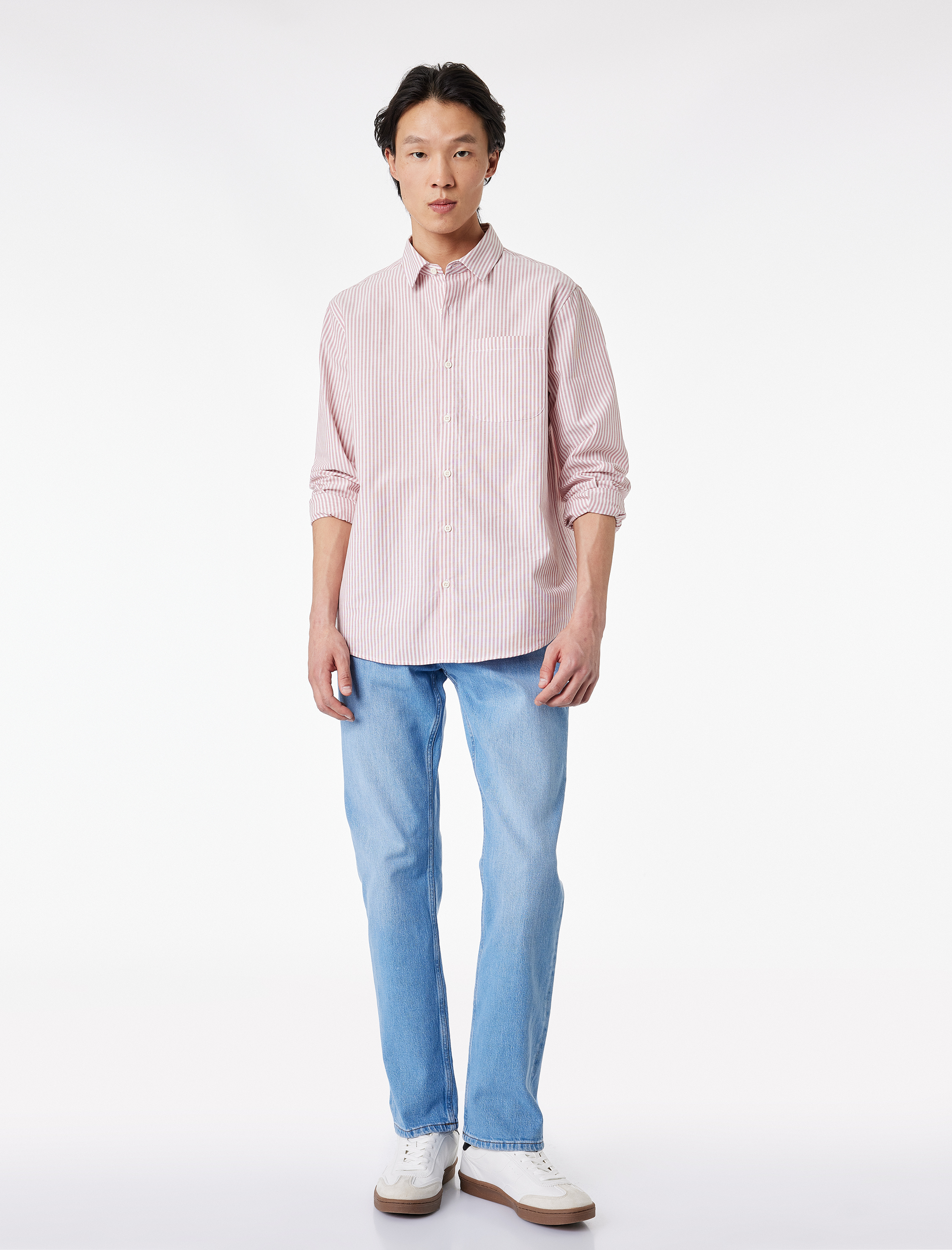   Regular Fit Pamuklu Cepli Poplin Klasik Yaka Uzun Kollu Gömlek