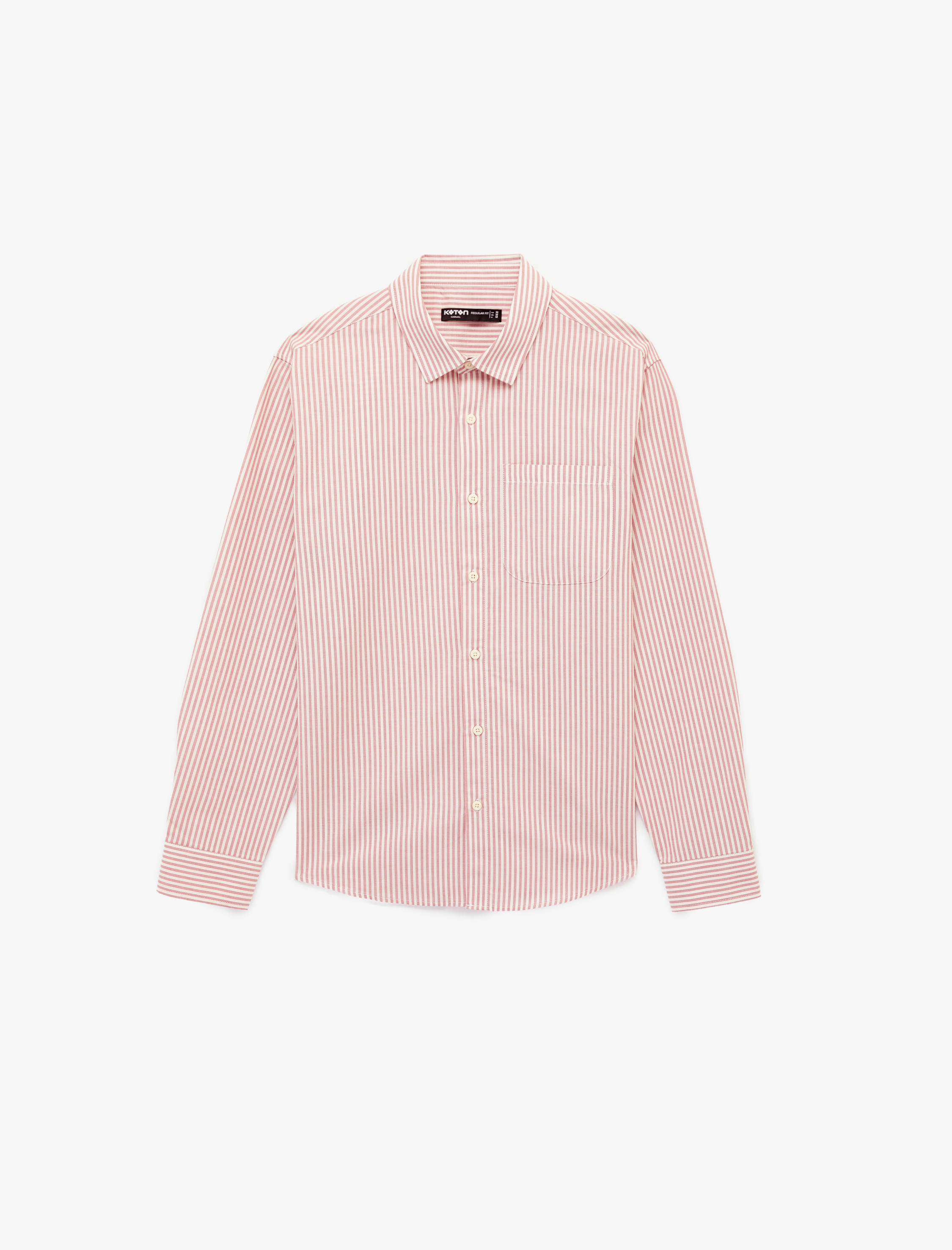   Regular Fit Pamuklu Cepli Poplin Klasik Yaka Uzun Kollu Gömlek