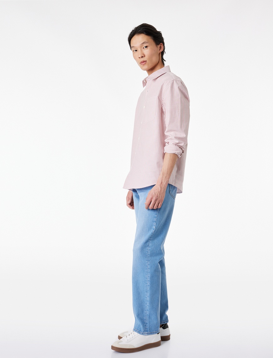 Koton Erkek Normal Bel Pamuklu Straight Fit Jean Pantolon – Mark Jean
