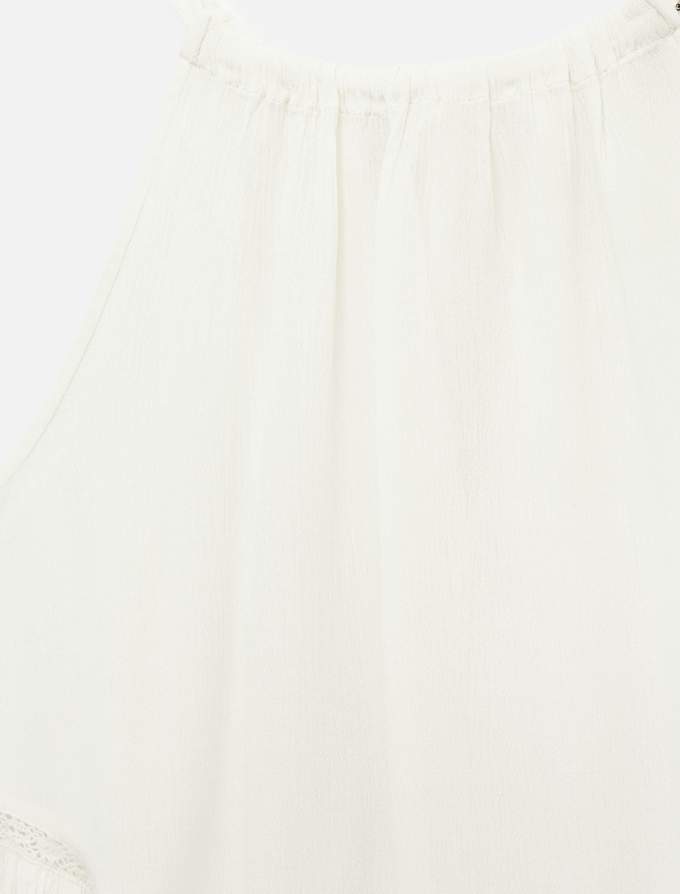   Viskon Volanlı Kolsuz Halter Yaka Bluz