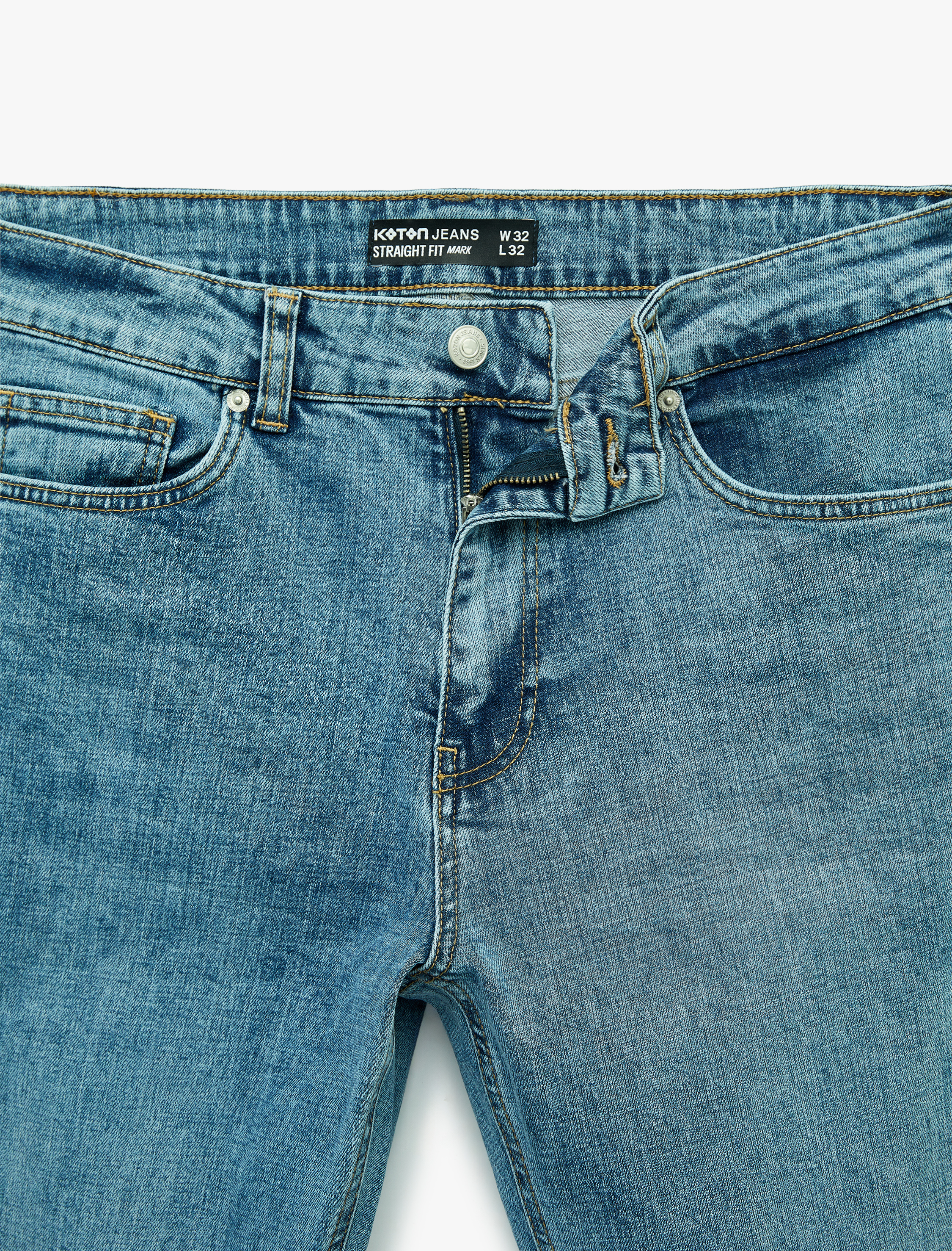   Pamuklu Normal Bel Straight Fit Jean Pantolon - Mark Jean