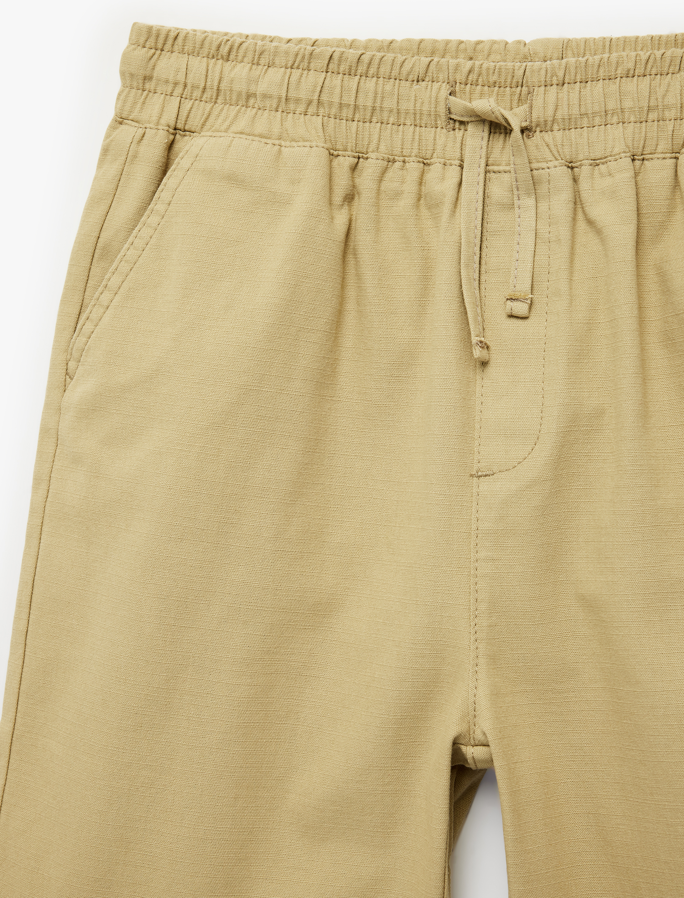  Erkek Çocuk Beli Bağcıklı Cepli Pamuklu Şort